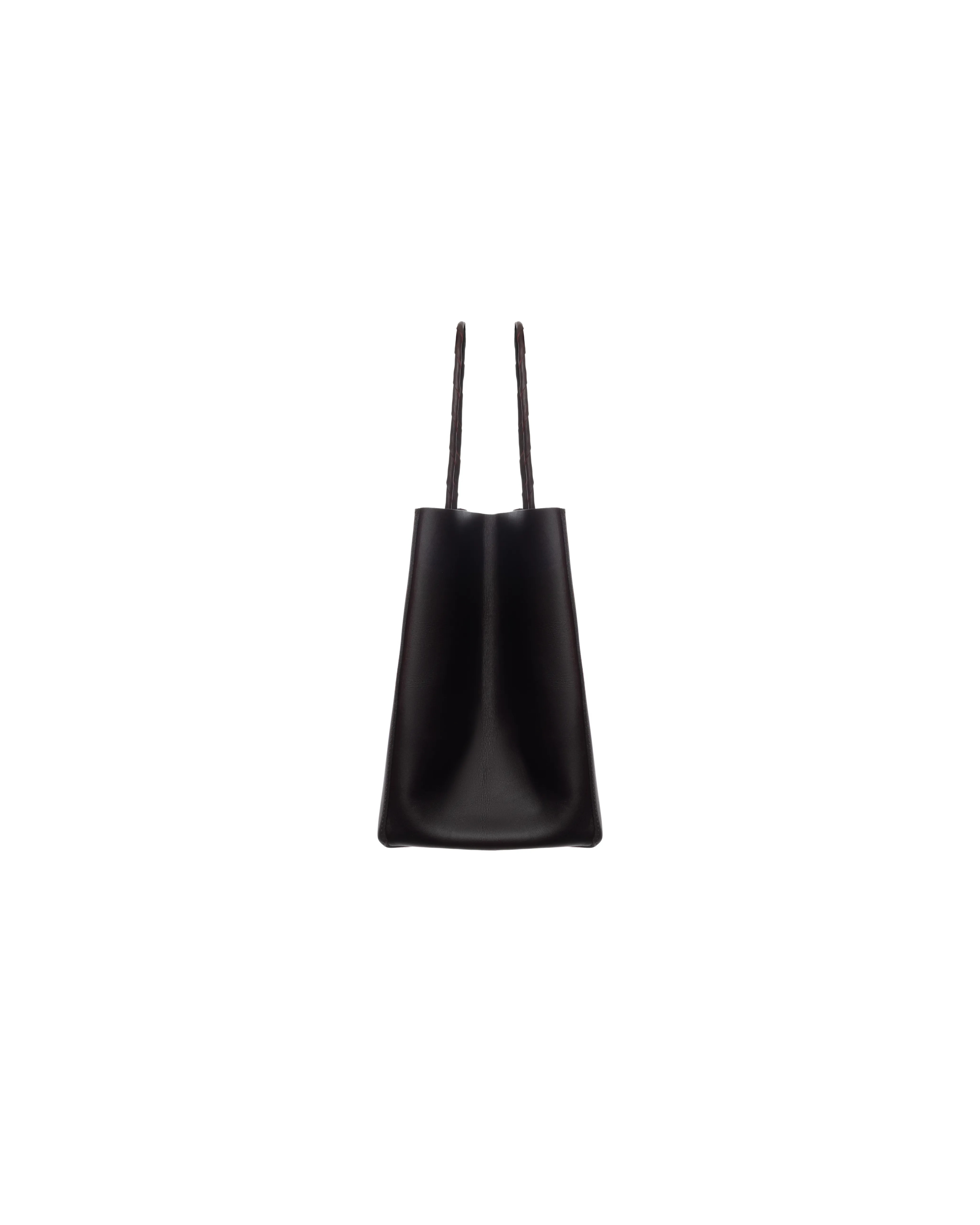 Shopper bag M in brown leather