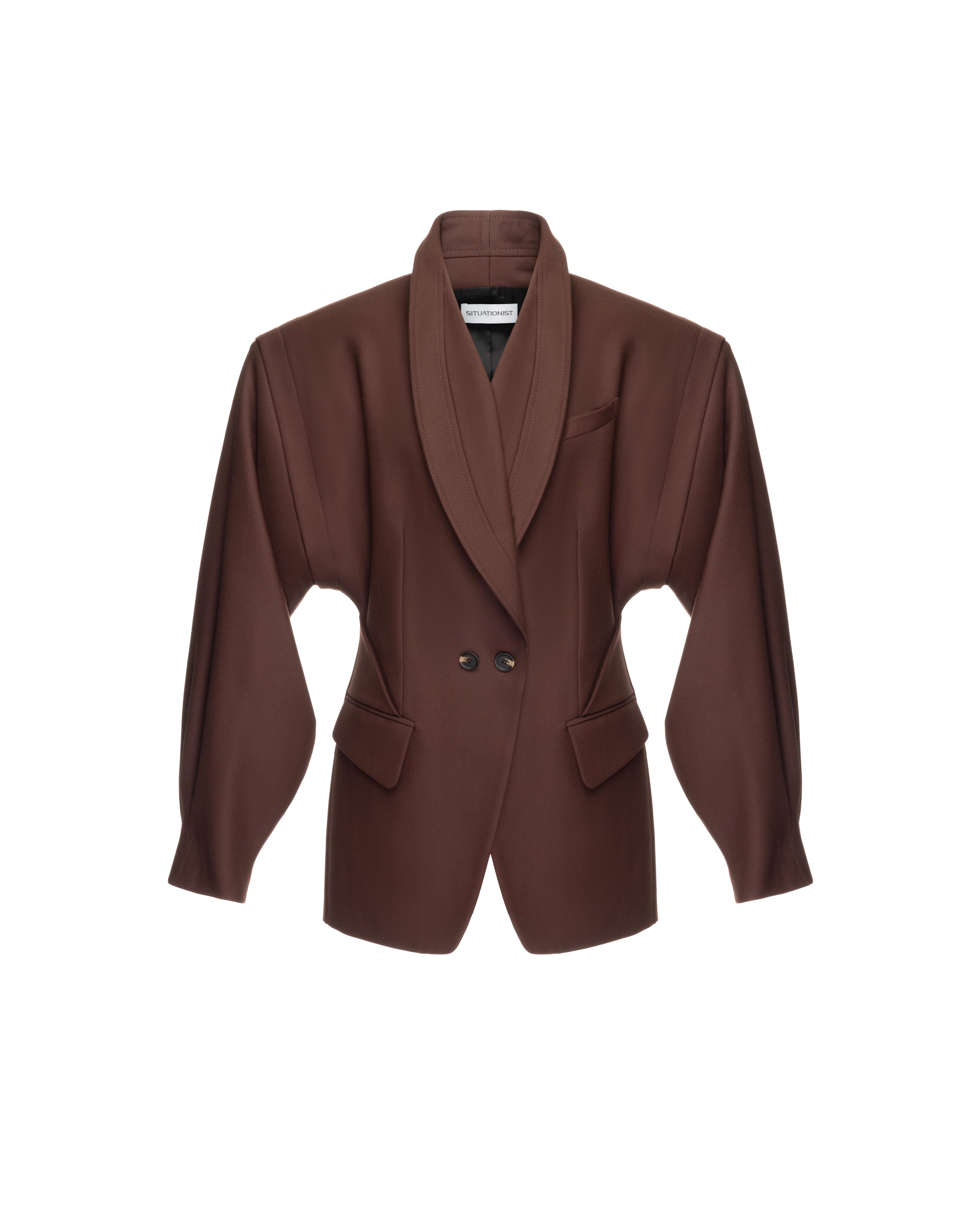 Double-breasted jacket in wool