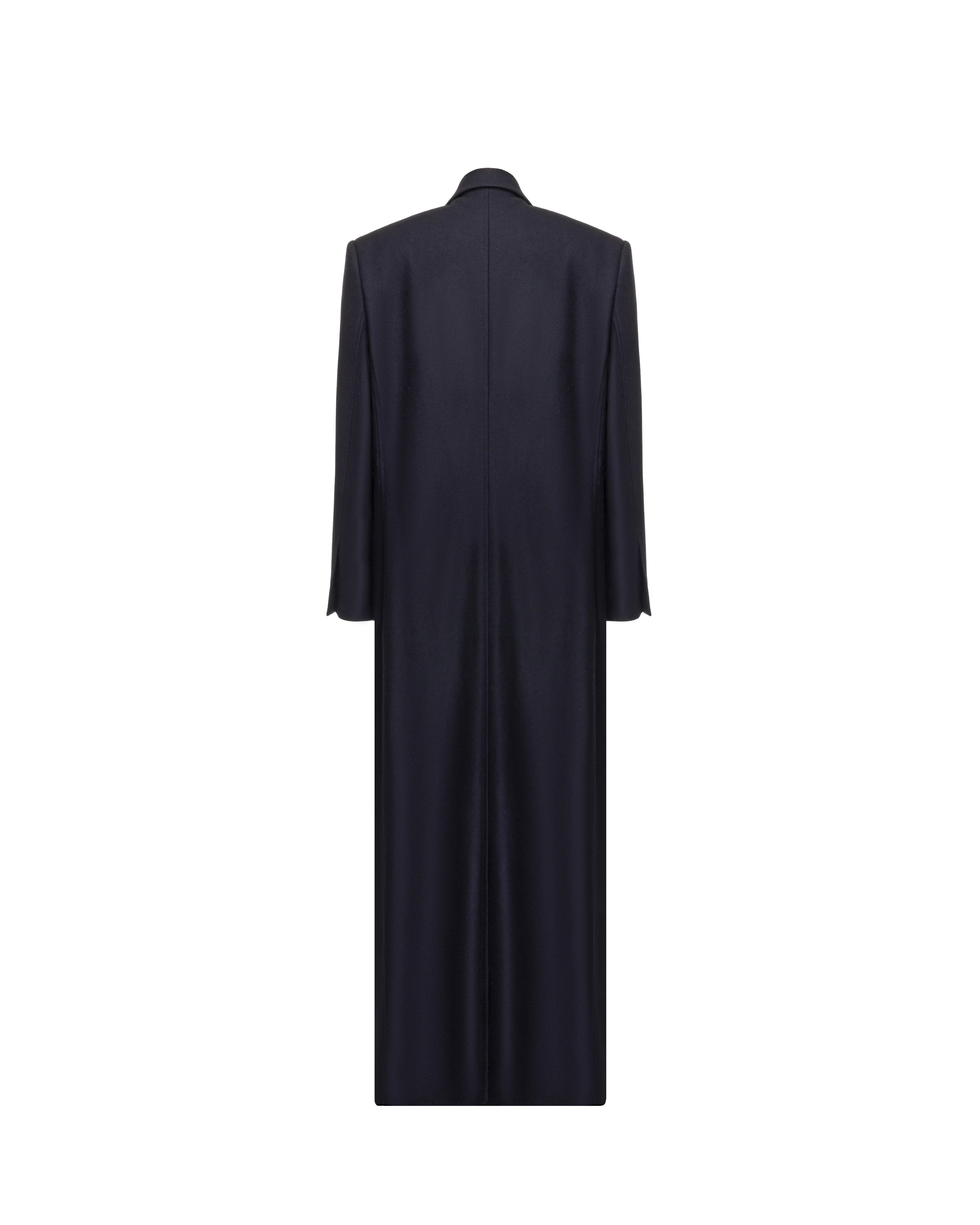 Double-breasted coat in cashmere