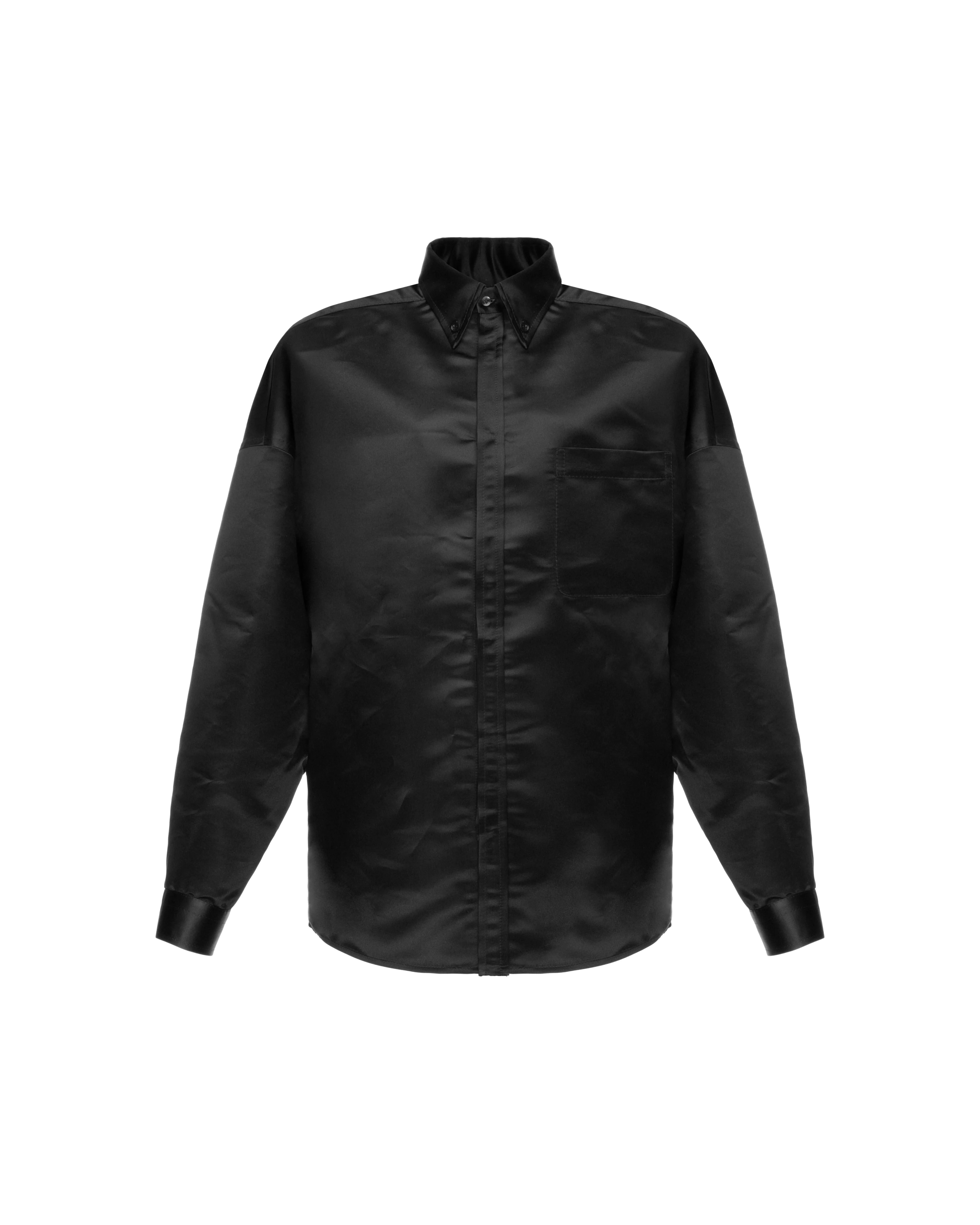 Button-down shirt in silk