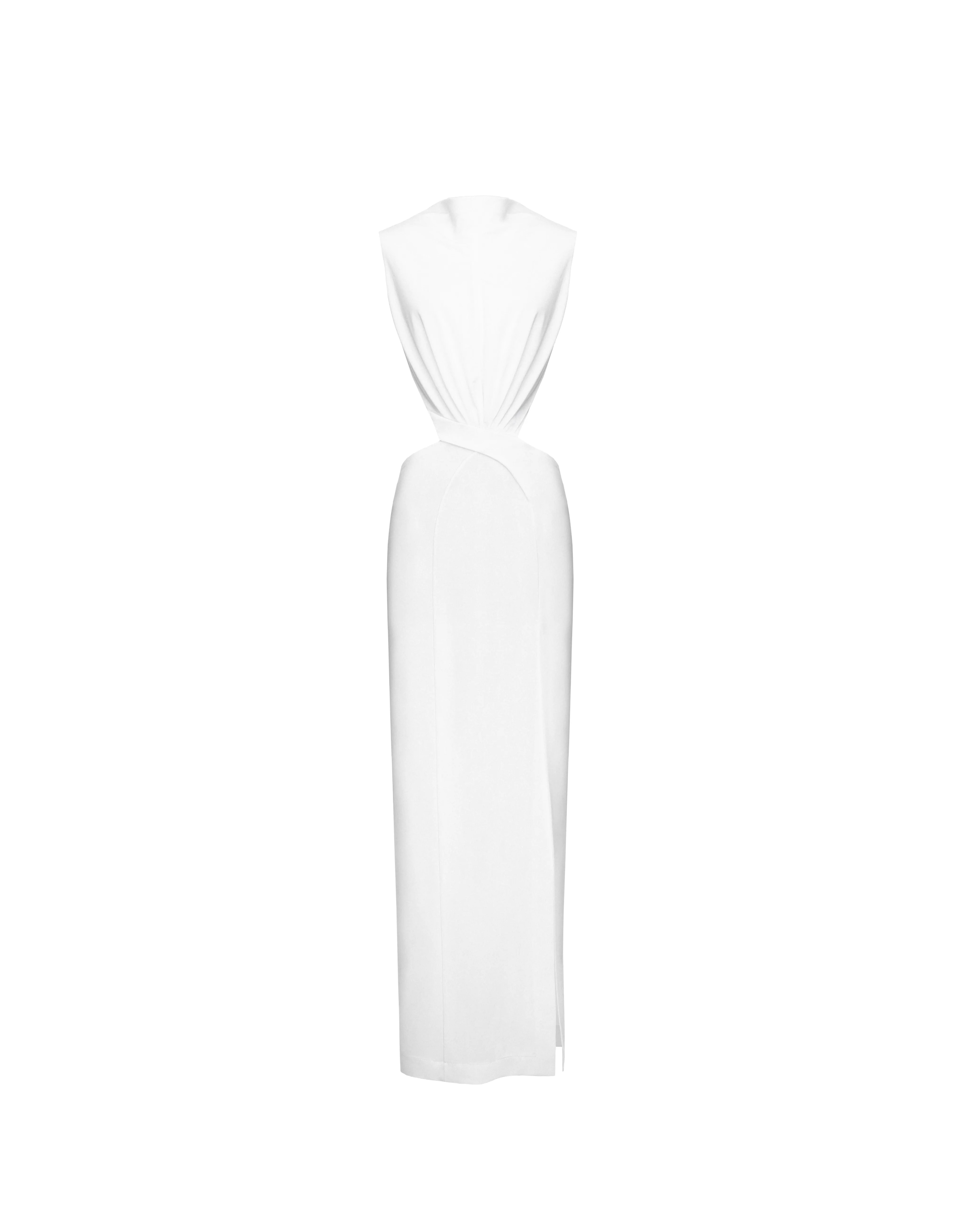 Open-back dress in viscose blend