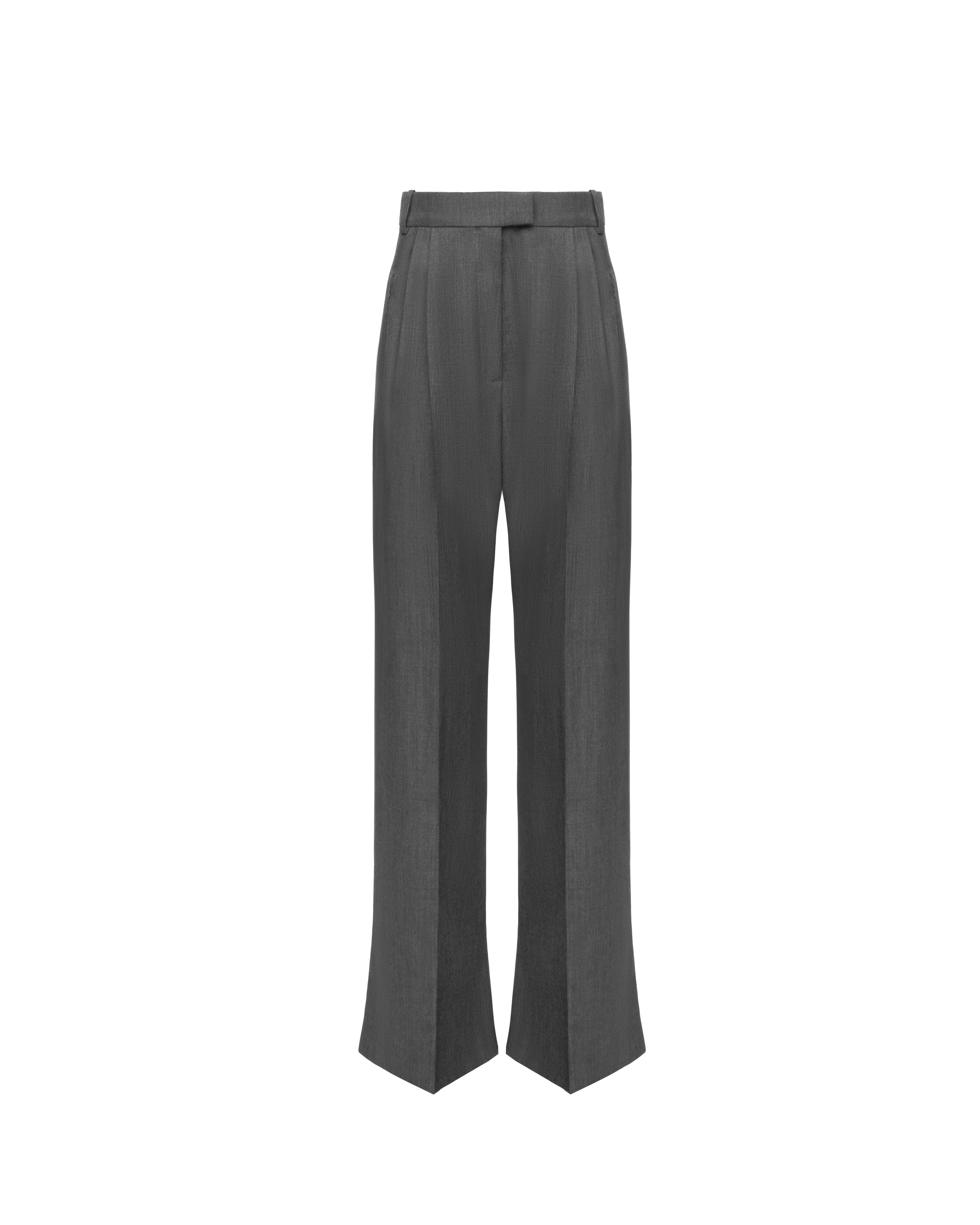 Wide leg pants in wool