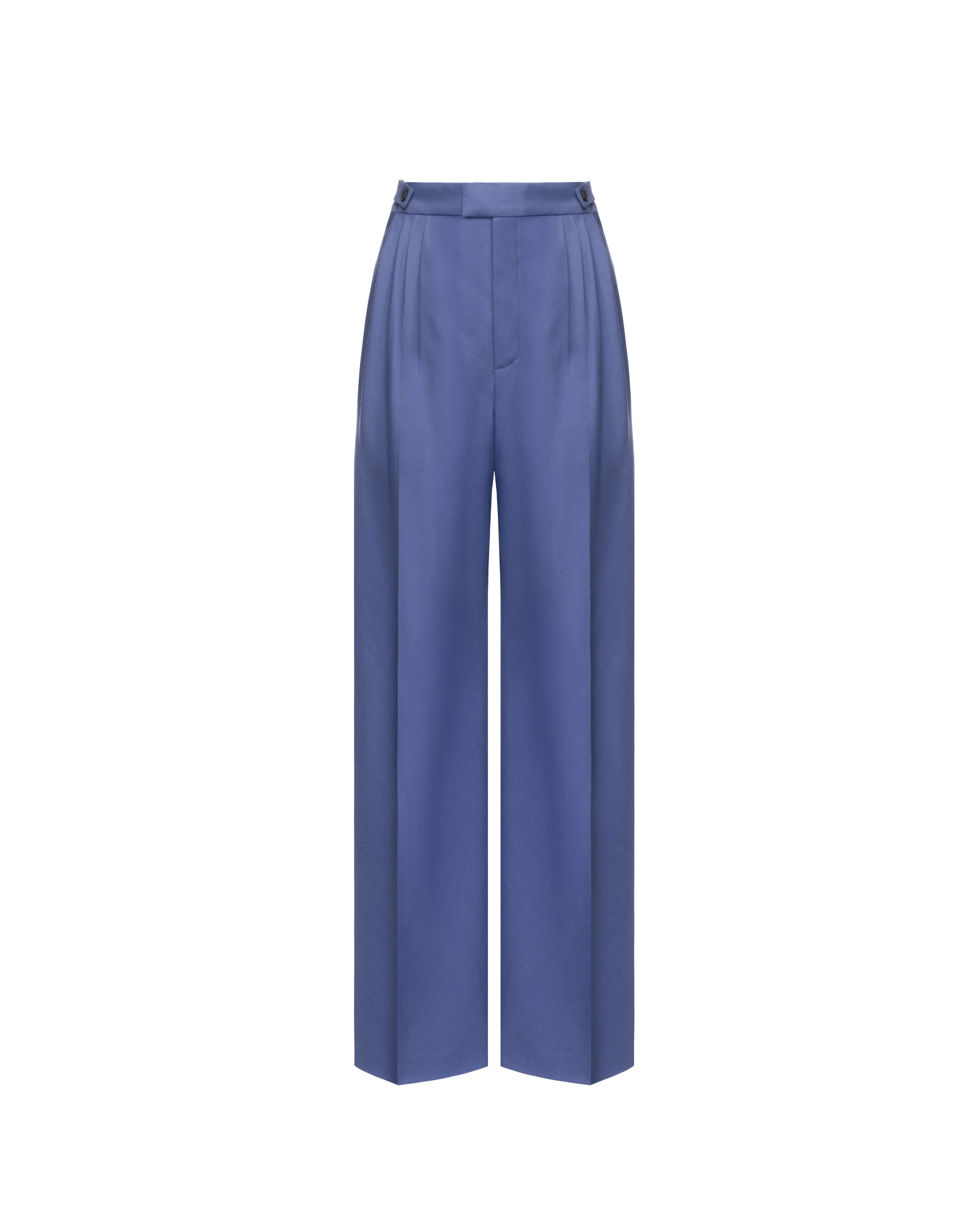 Wide-leg pants in wool