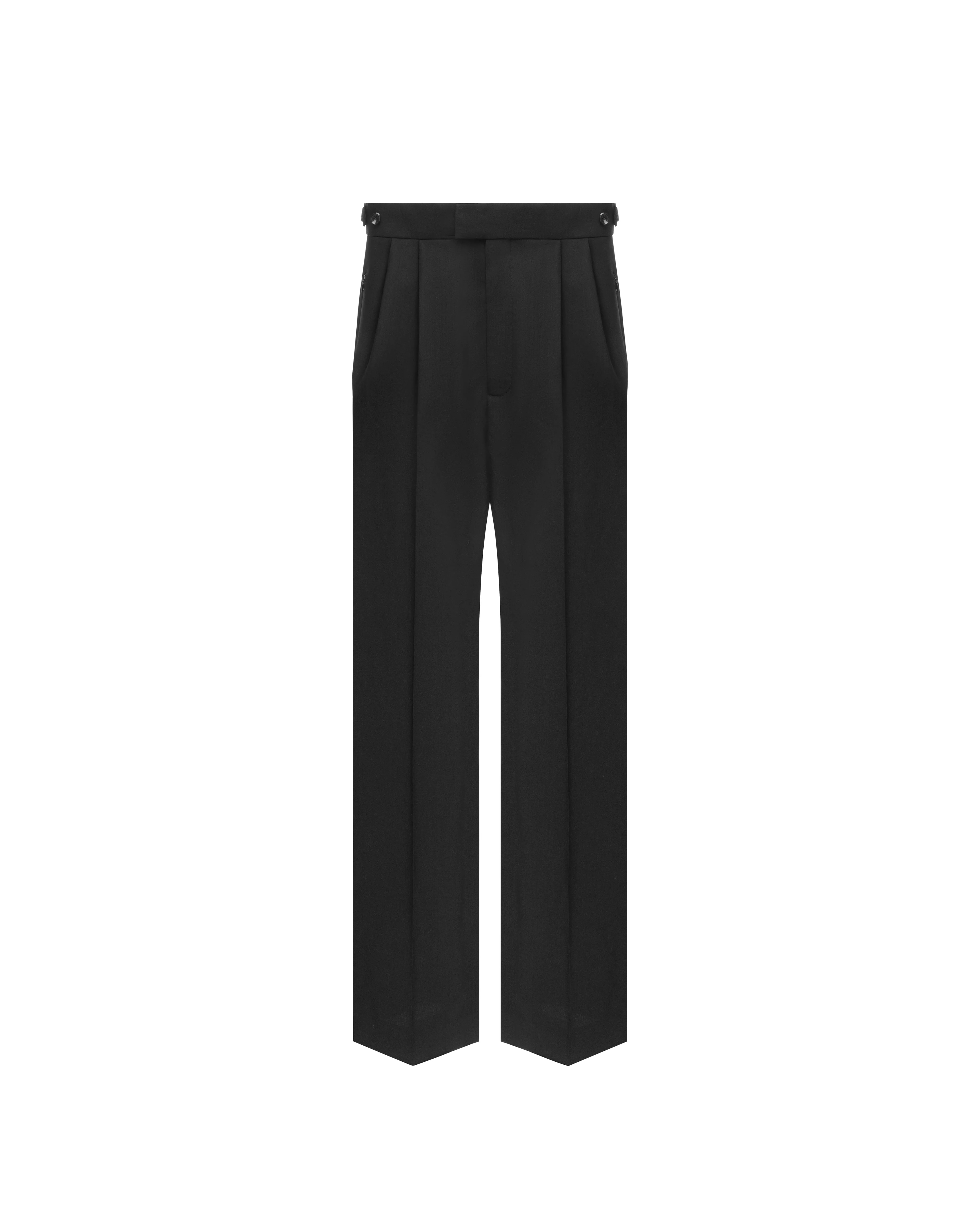 Straight-leg pants in wool