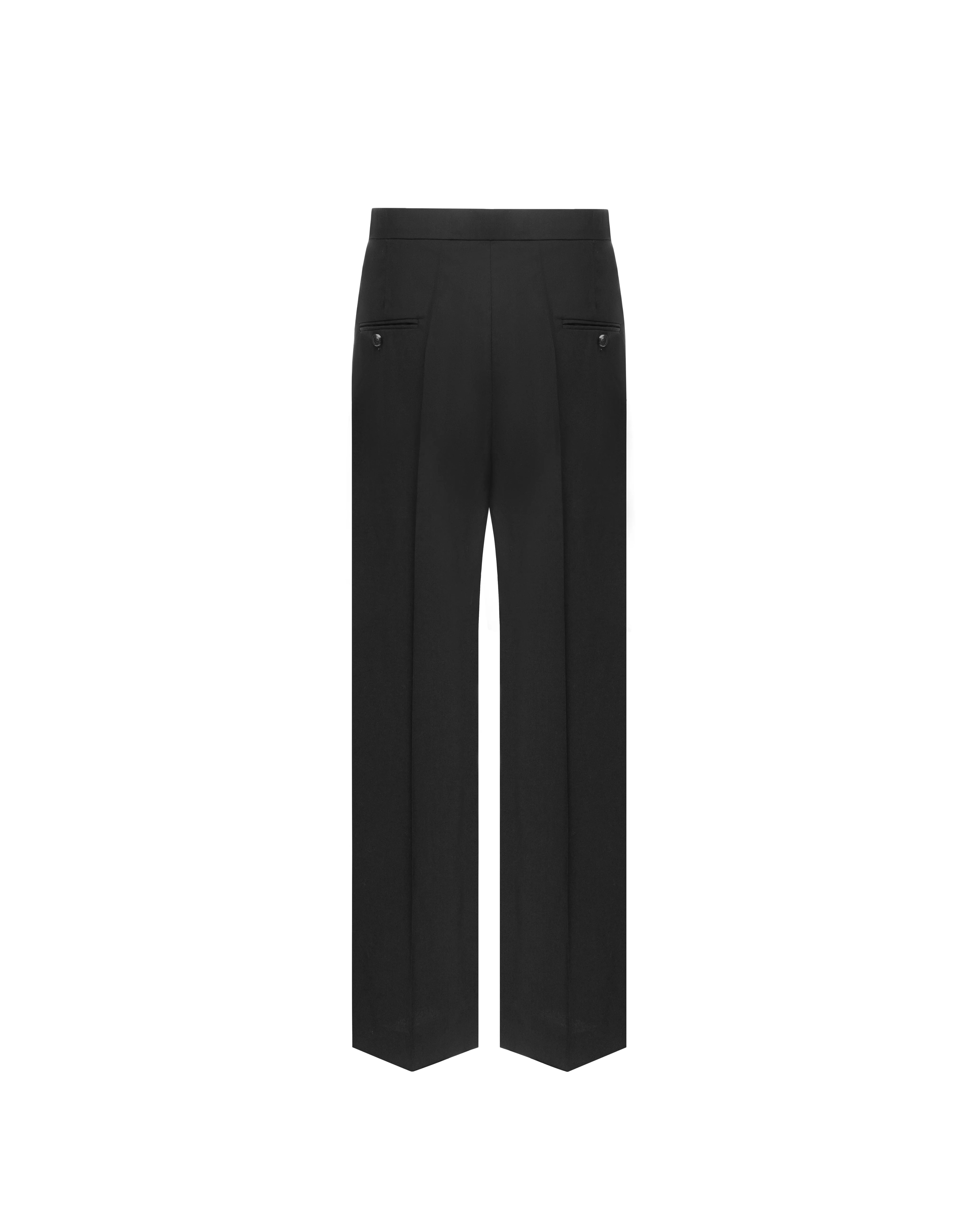 Straight-leg pants in wool
