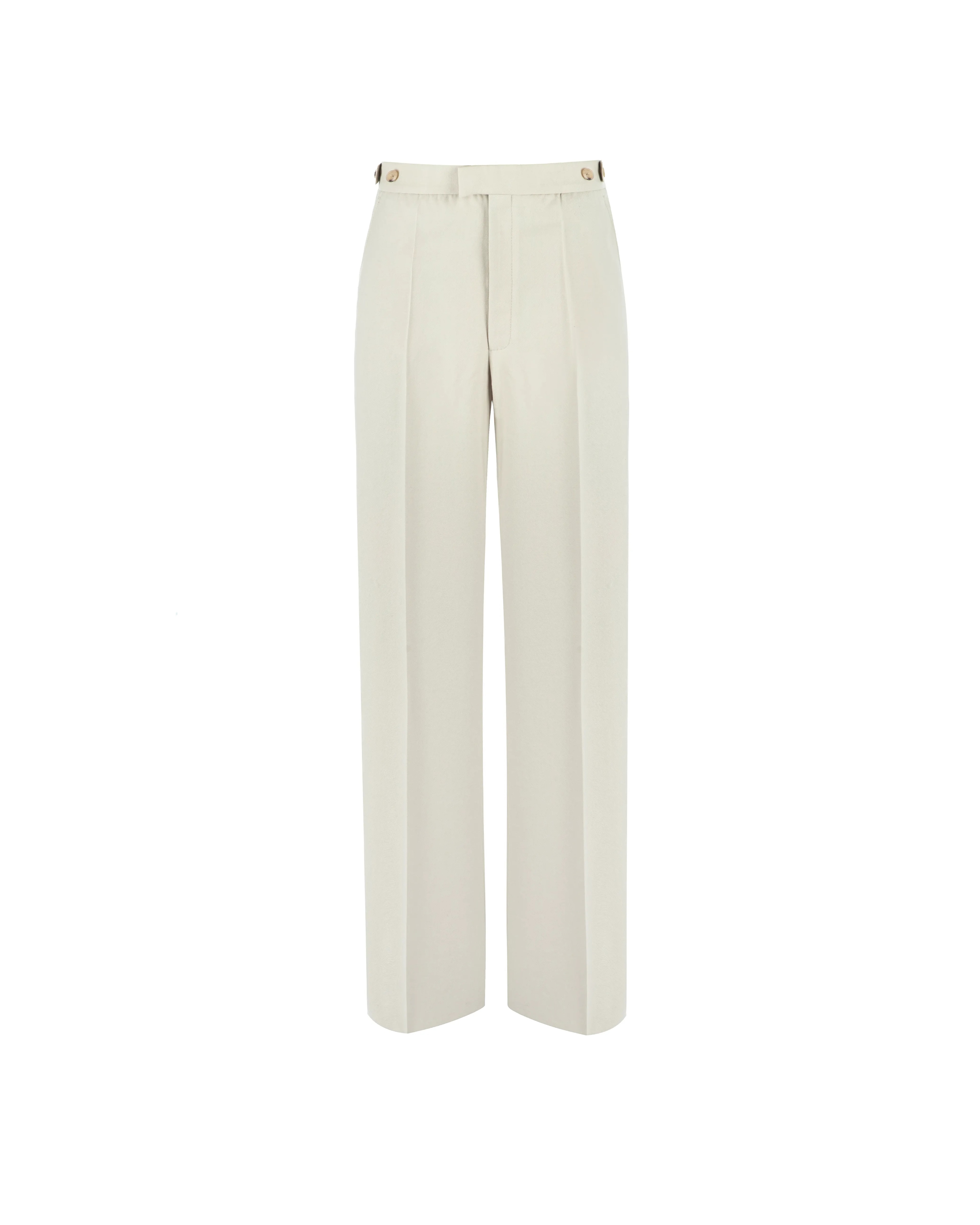 Straight-leg pants in wool
