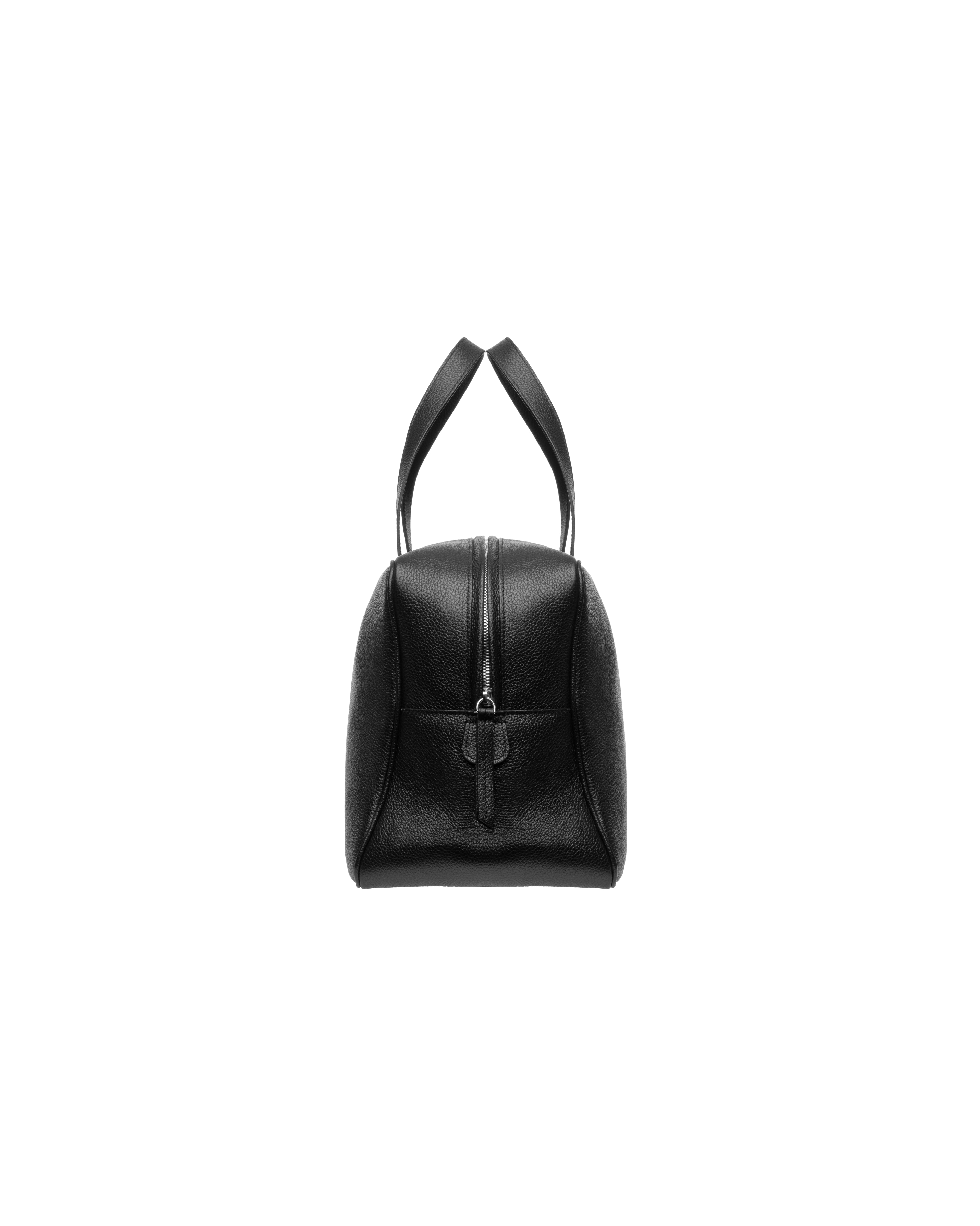 Black bowling bag in leather