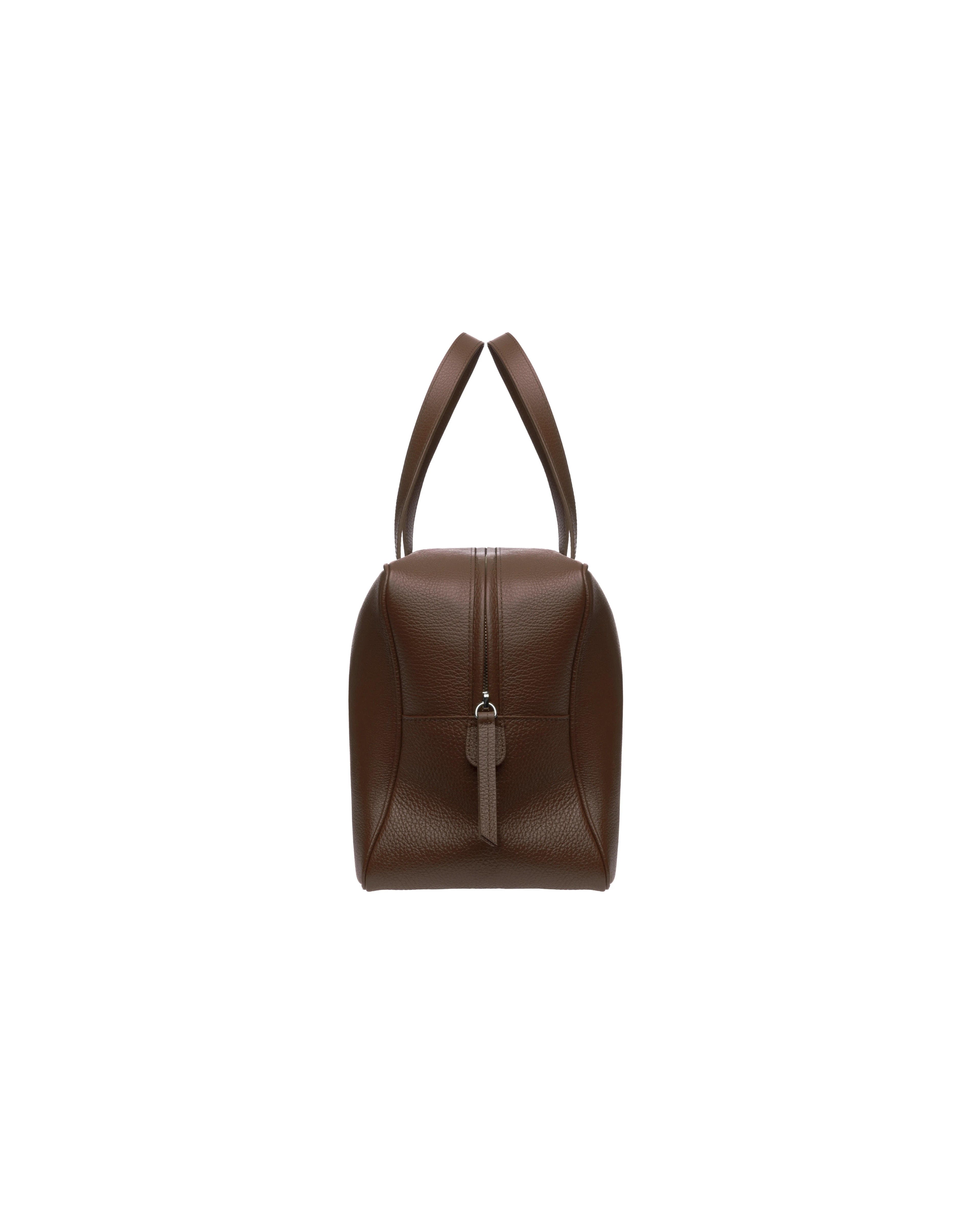 Brown bowling bag in leather