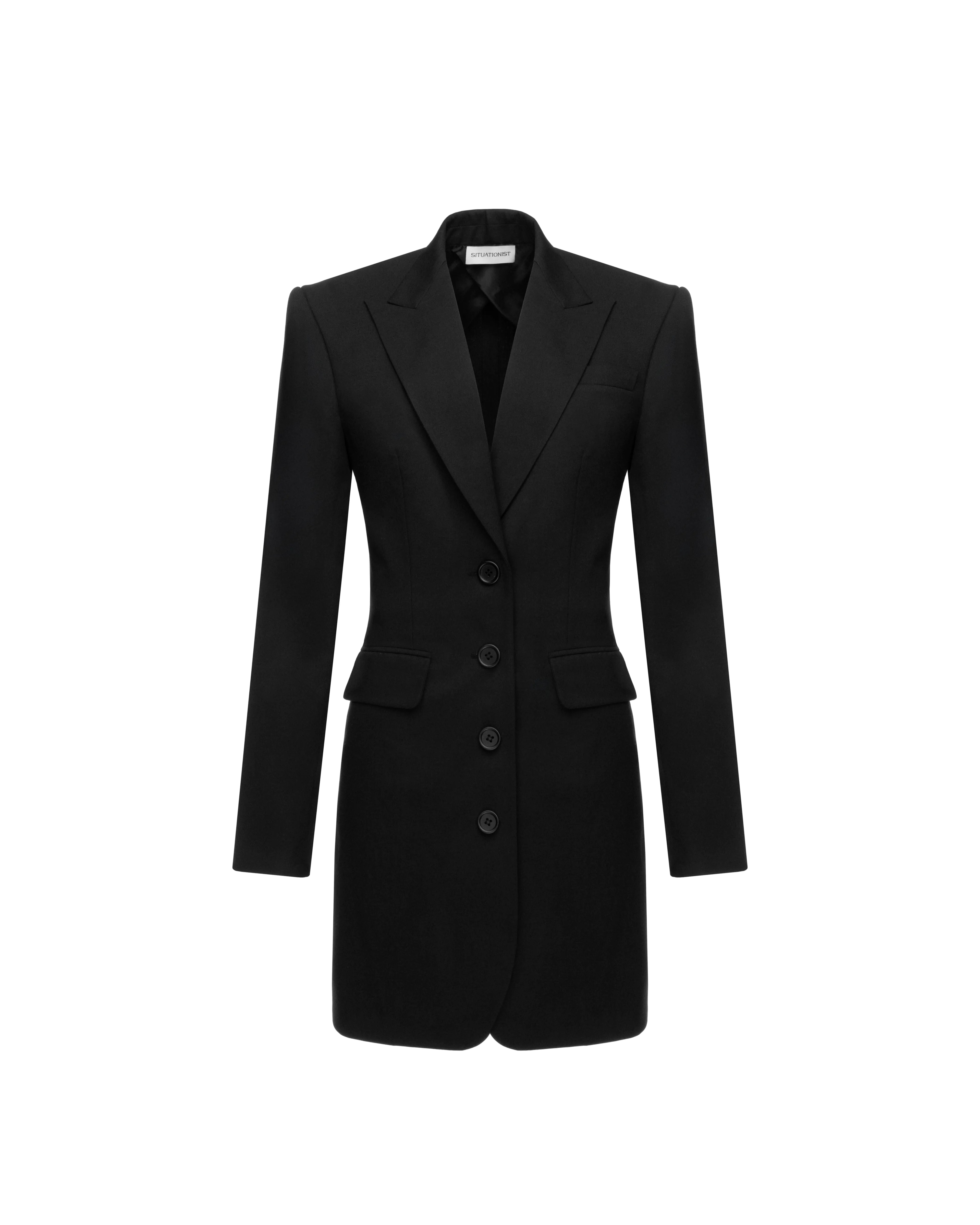Single-breasted jacket in wool