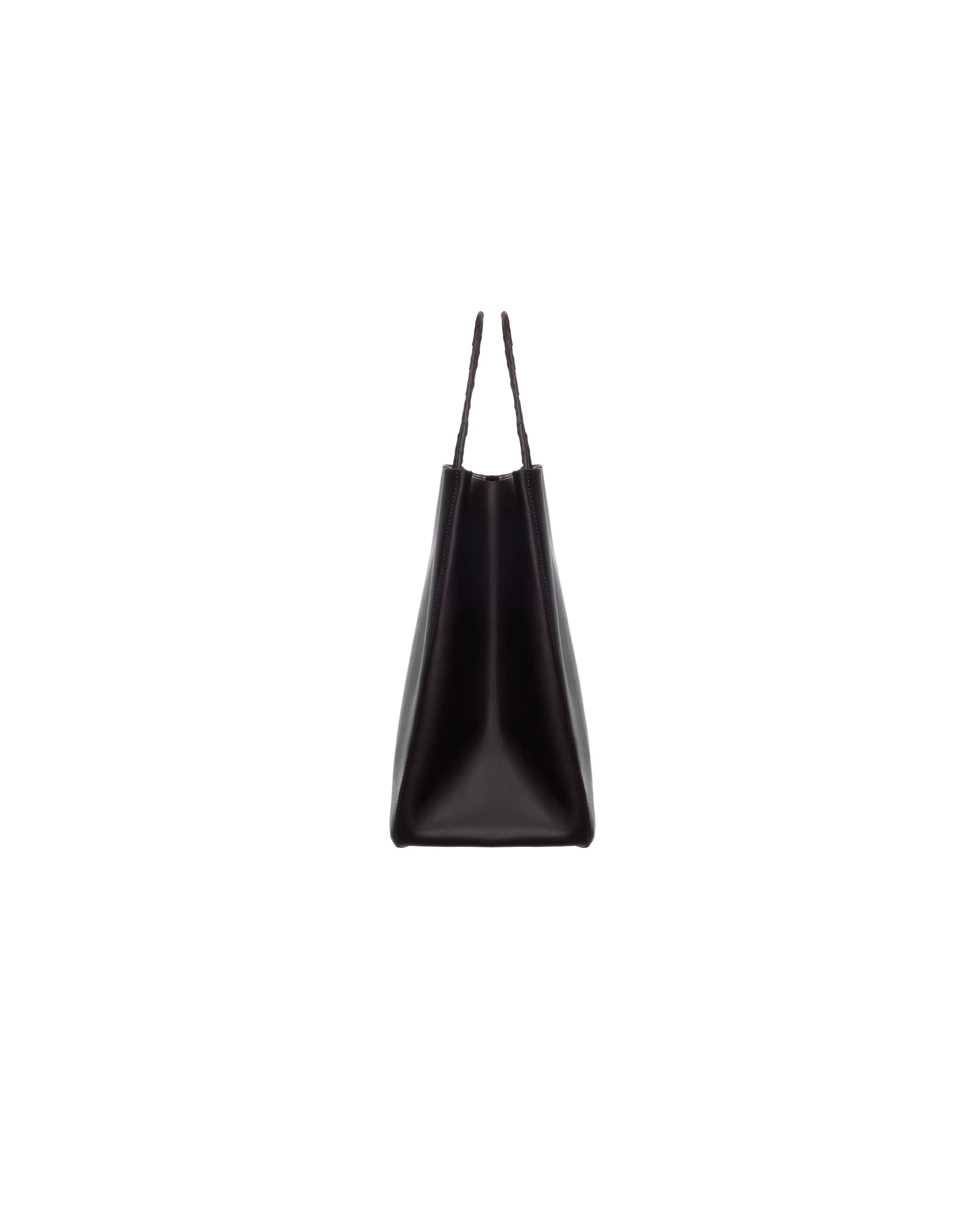 Shopper bag L in leather in brown