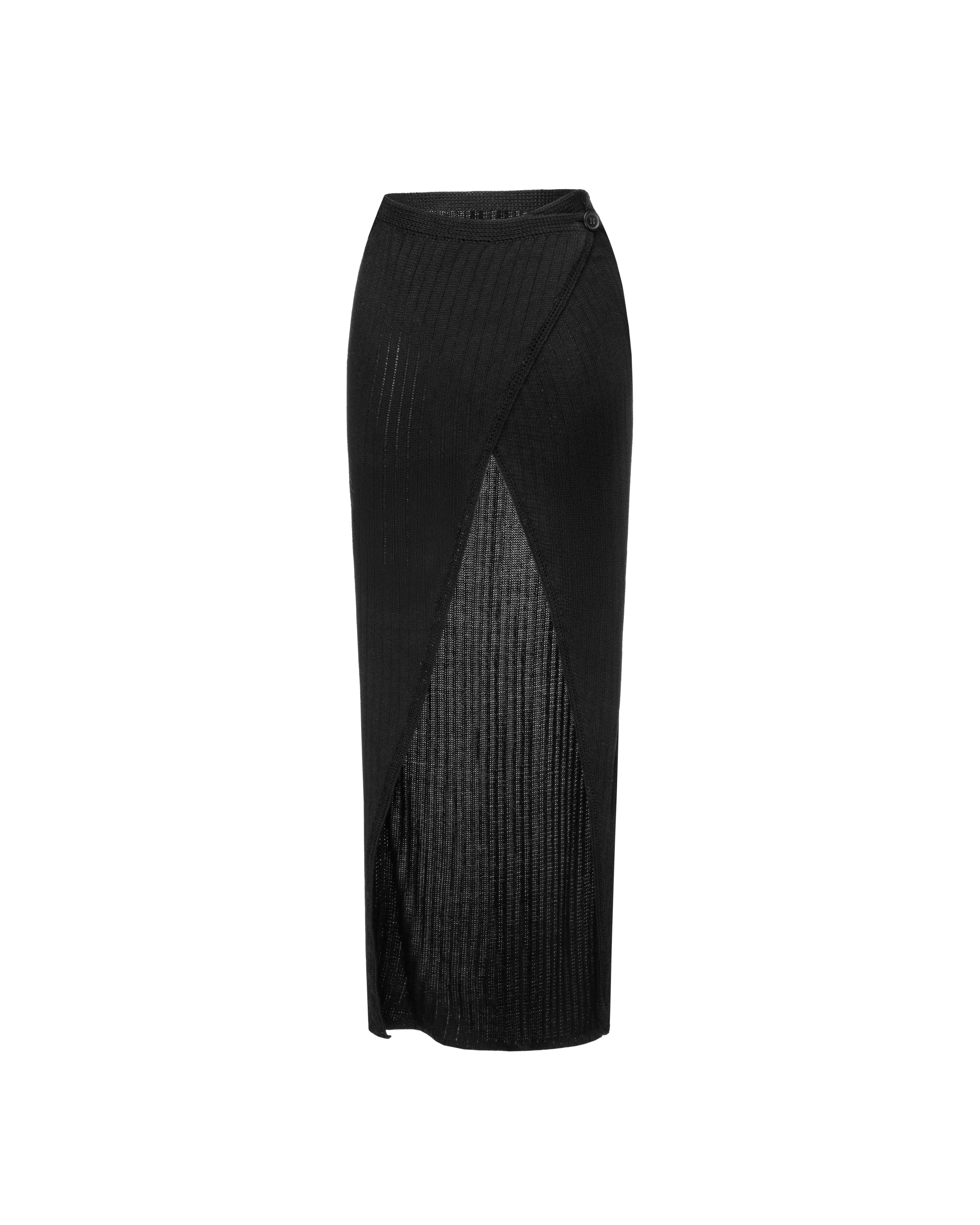 High-waisted skirt in viscose blend