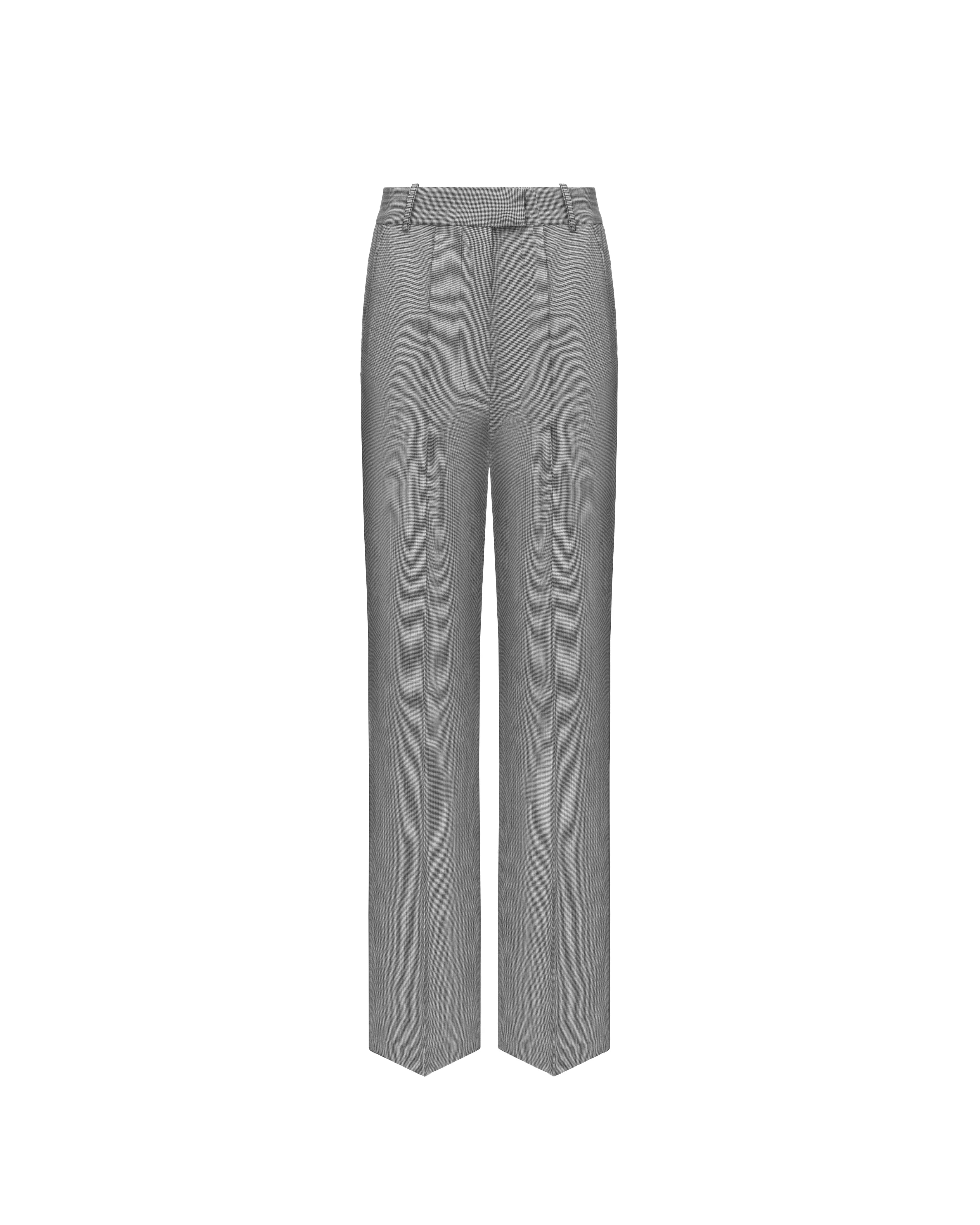 Straight-leg pants in wool