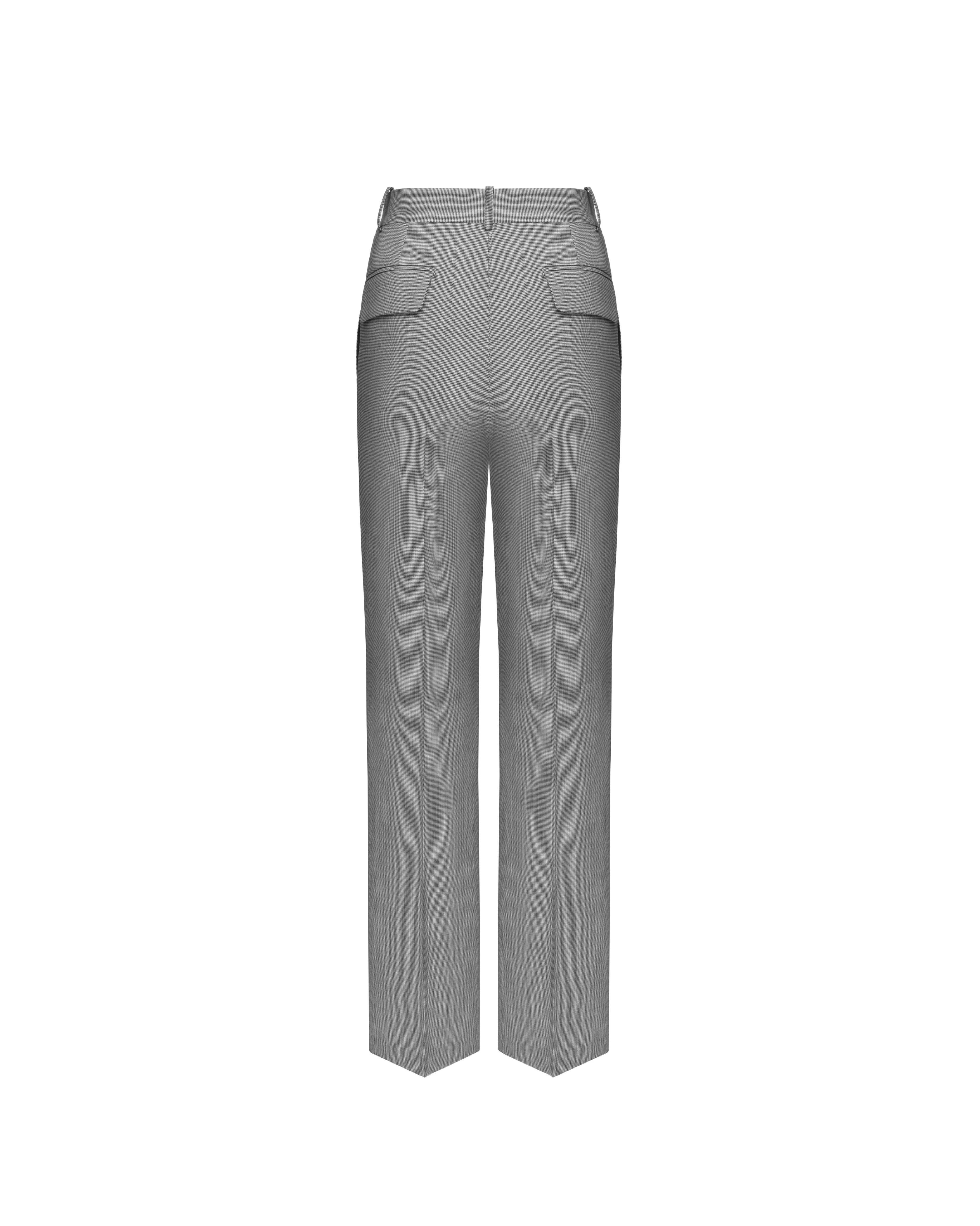 Straight-leg pants in wool