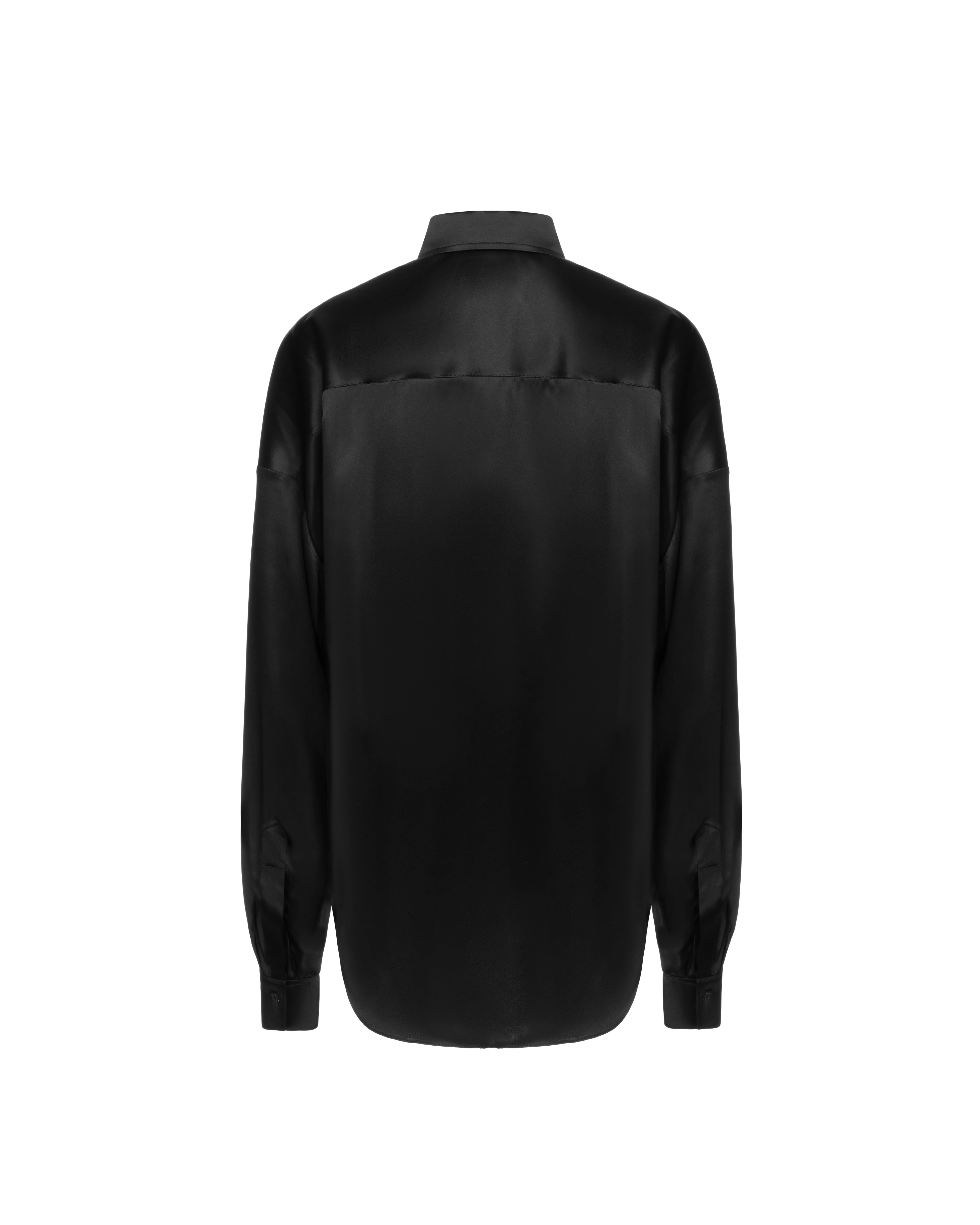 Button-down shirt in silk