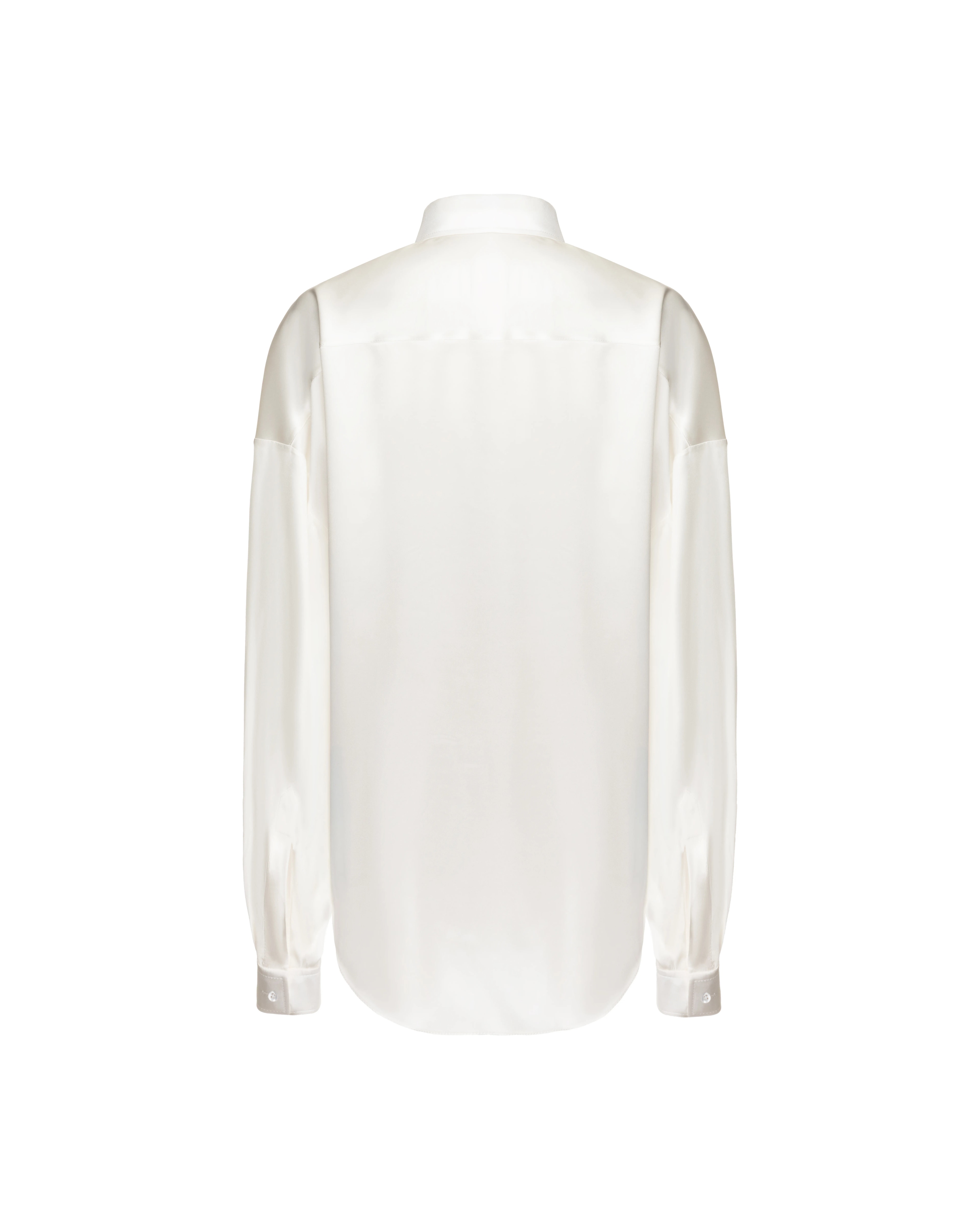 Button-down shirt in silk