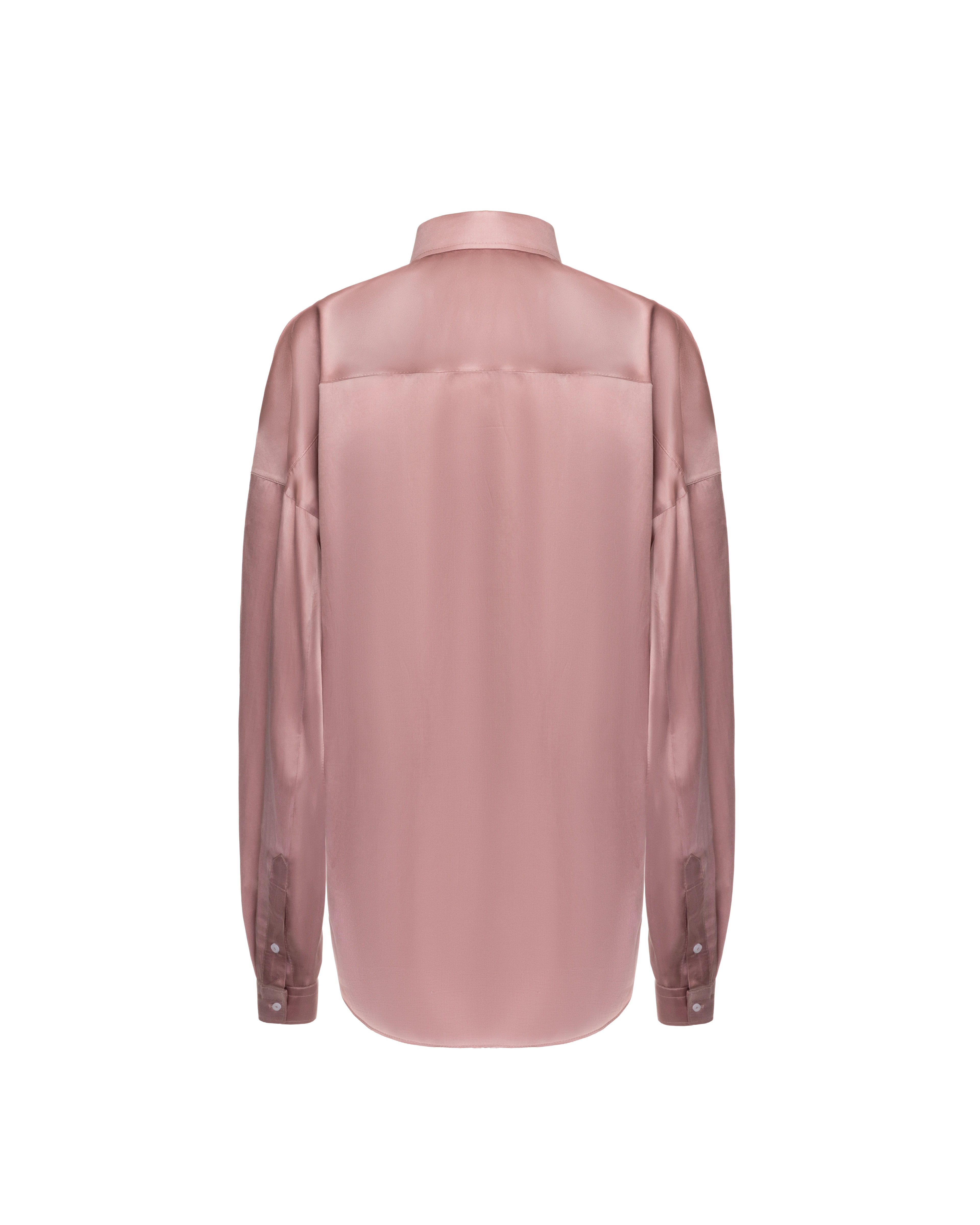 Button-down shirt in silk