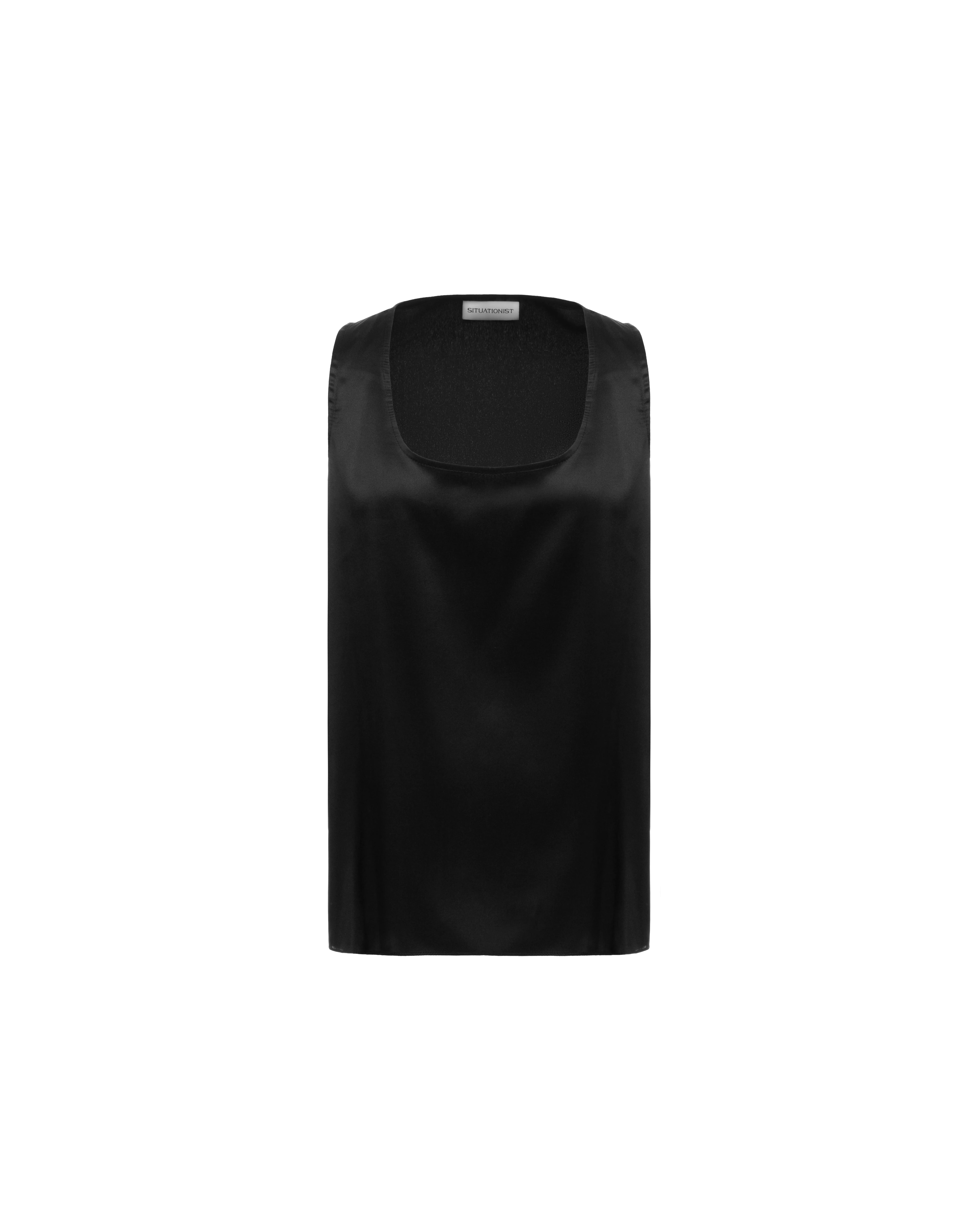 Sleeveless top in silk
