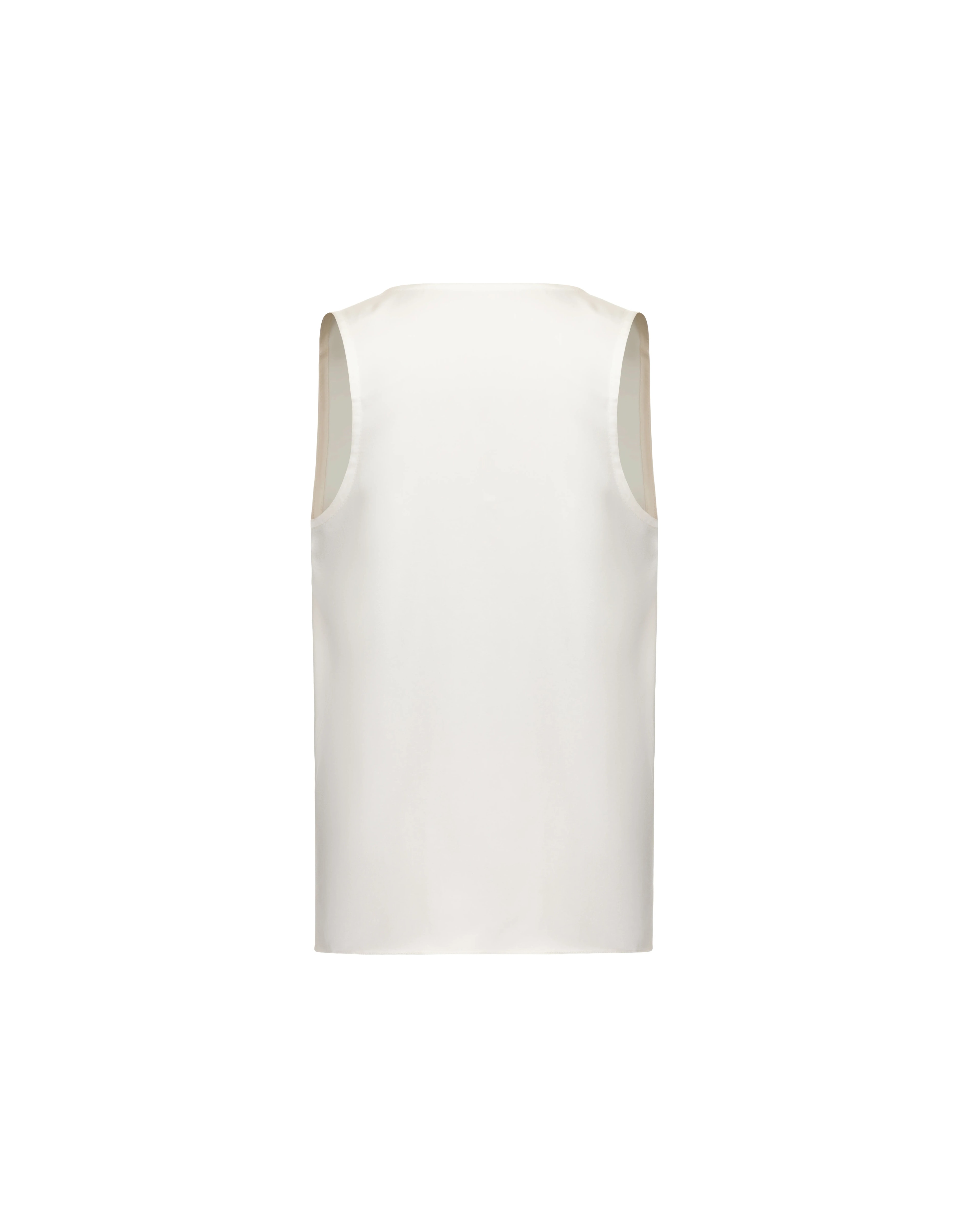 Sleeveless top in silk 