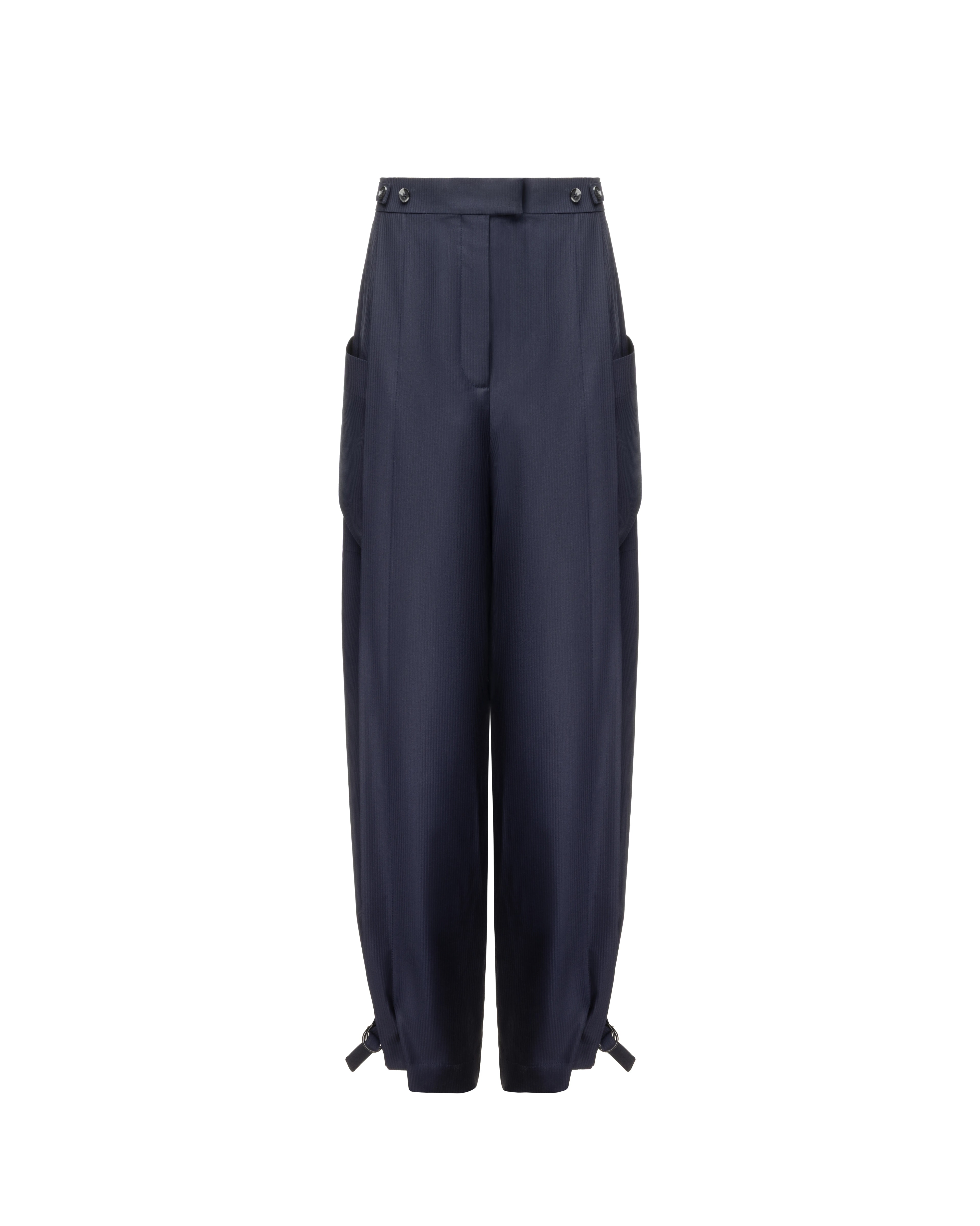 Straight-leg pants in wool