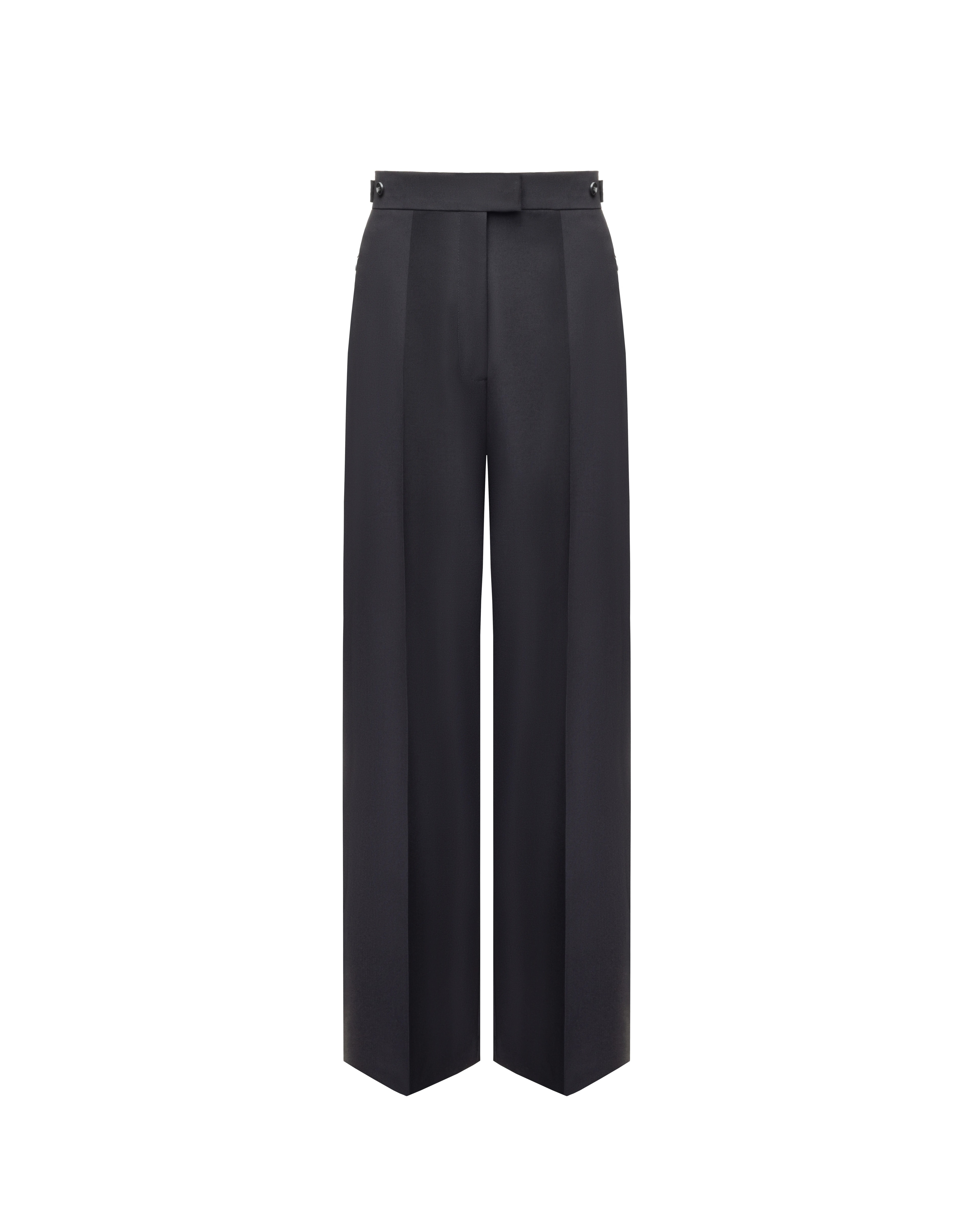 Wide-leg pants in wool
