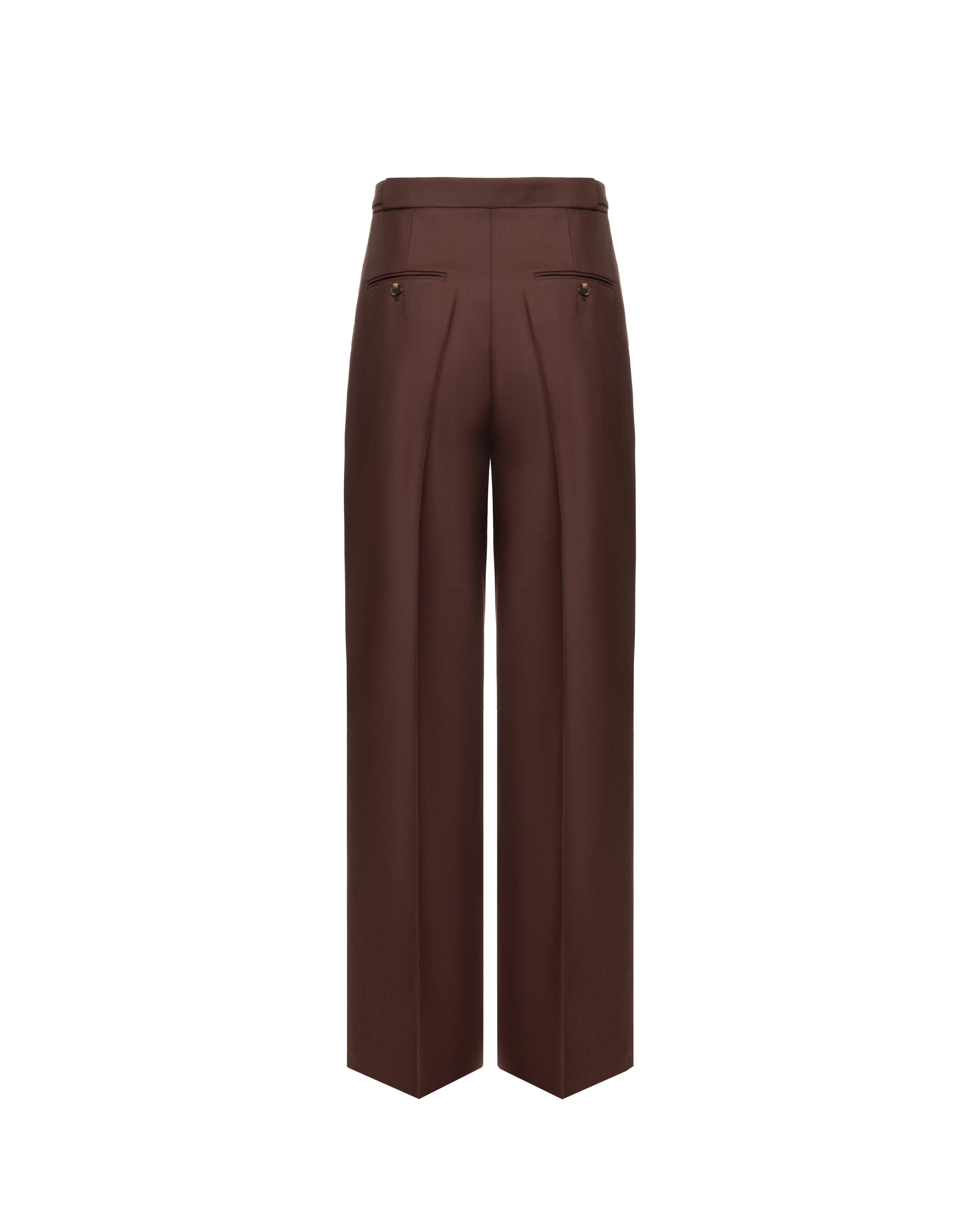 Straight-leg pants in wool