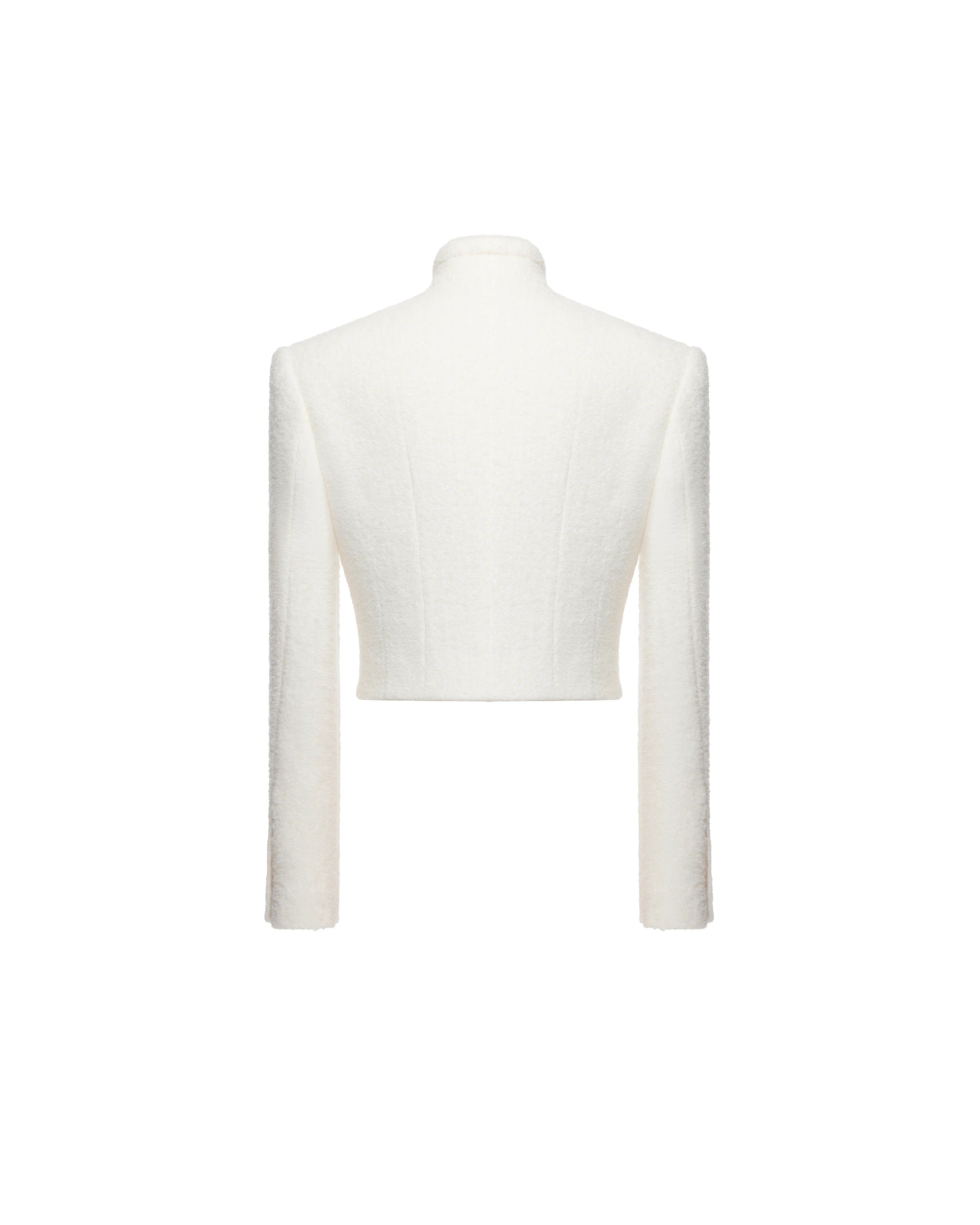 Cropped jacket in wool