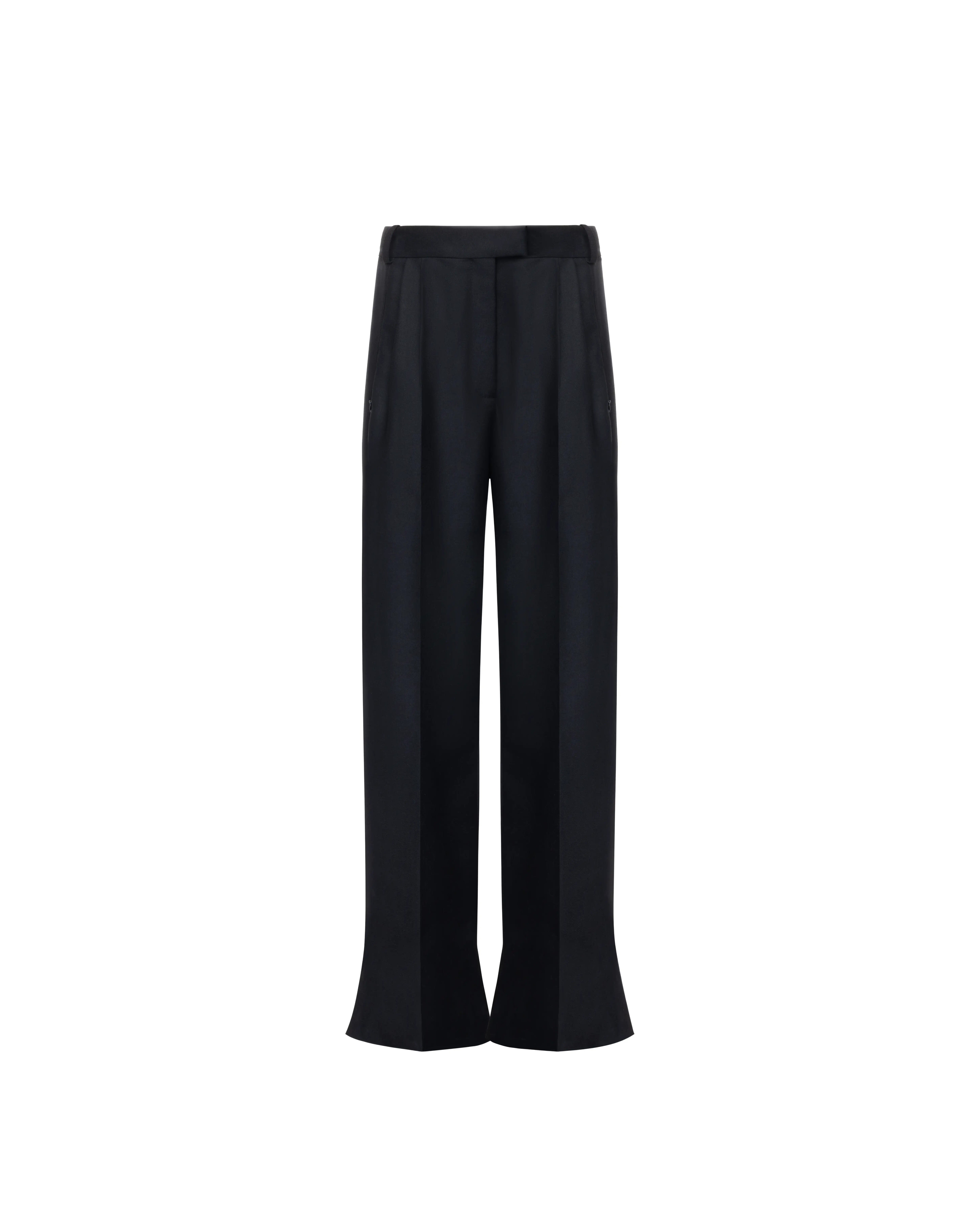 Wide leg pants in wool