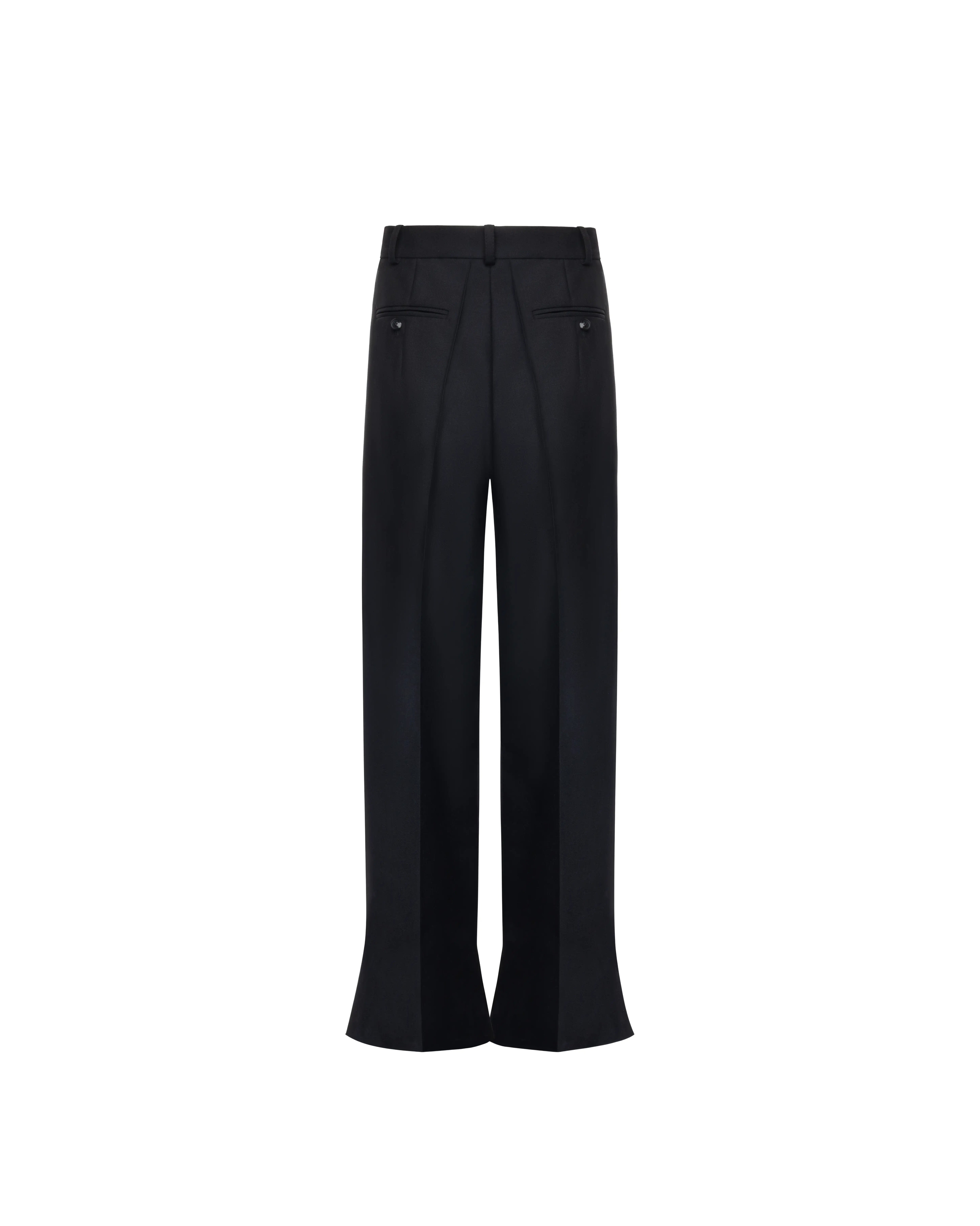 Wide leg pants in wool