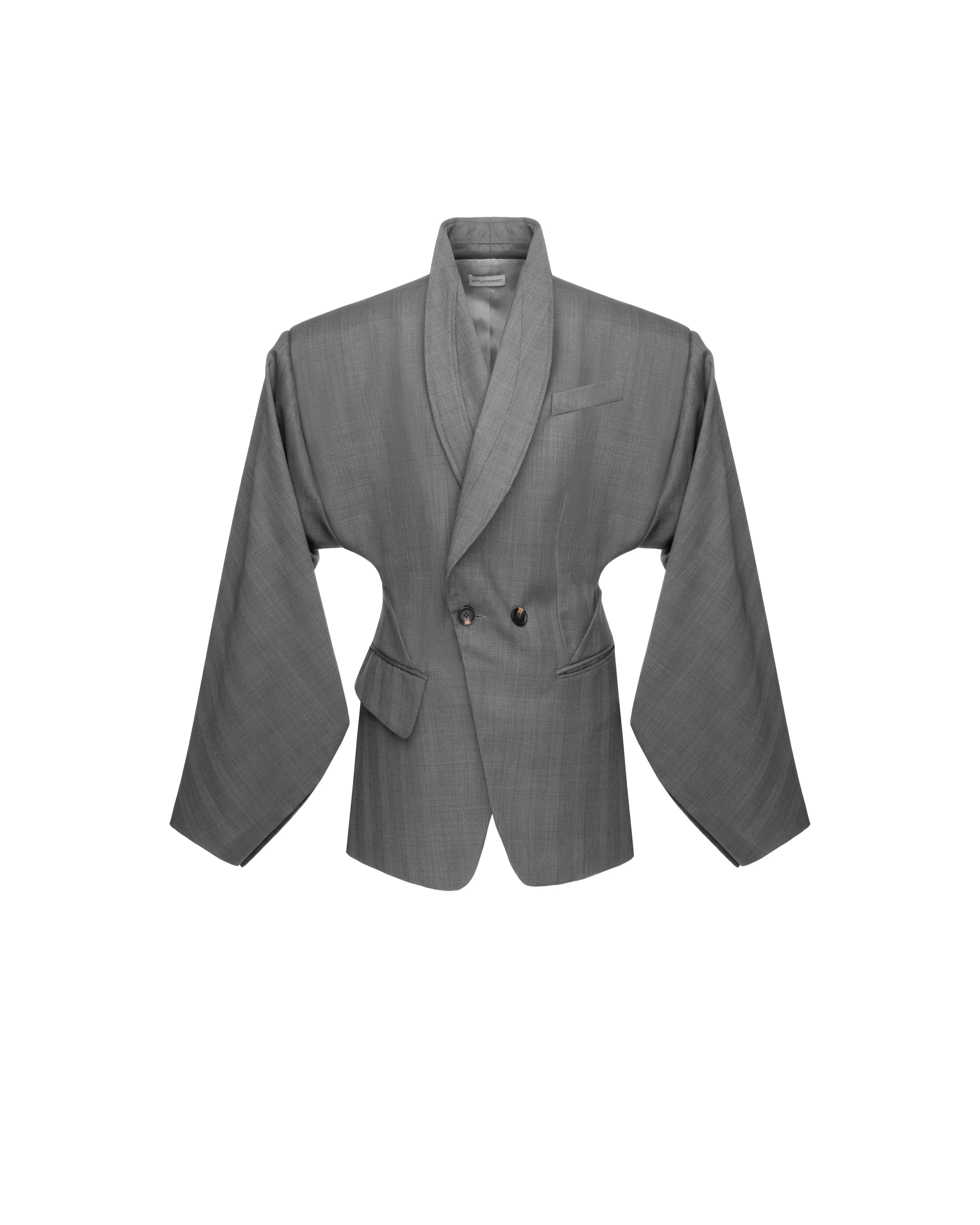 Double-breasted jacket in wool