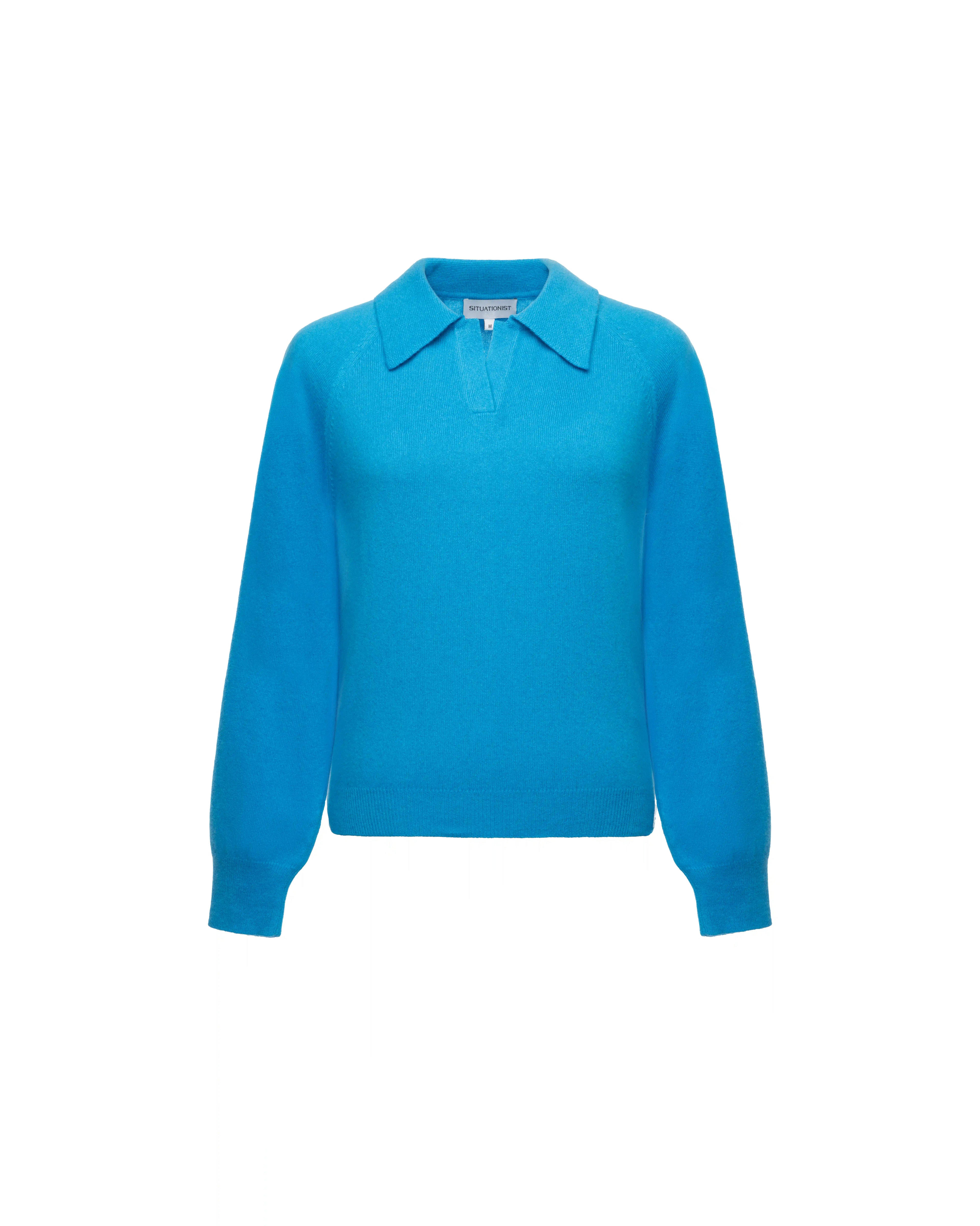 Polo neck knit in cashmere