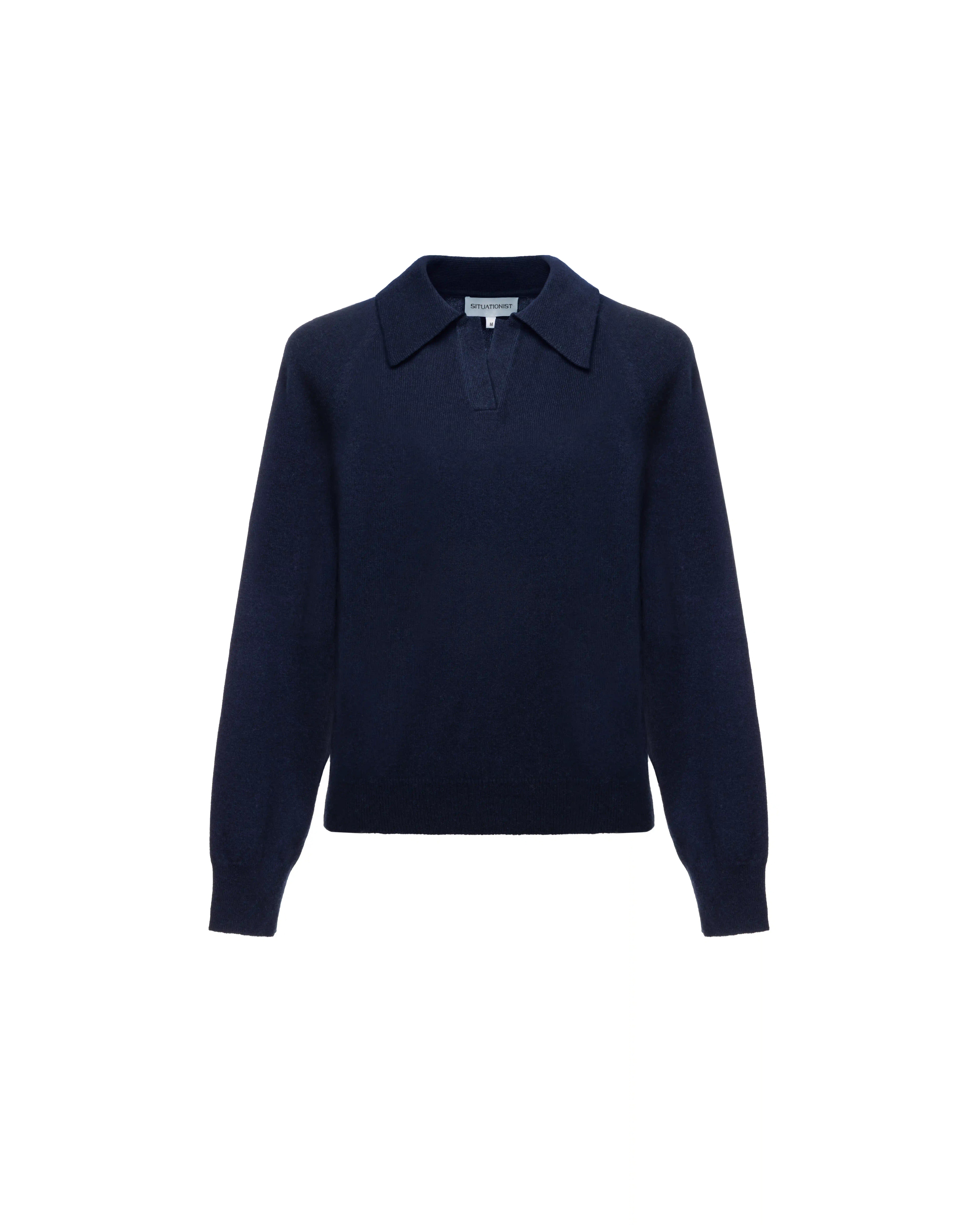 Polo neck knit in cashmere