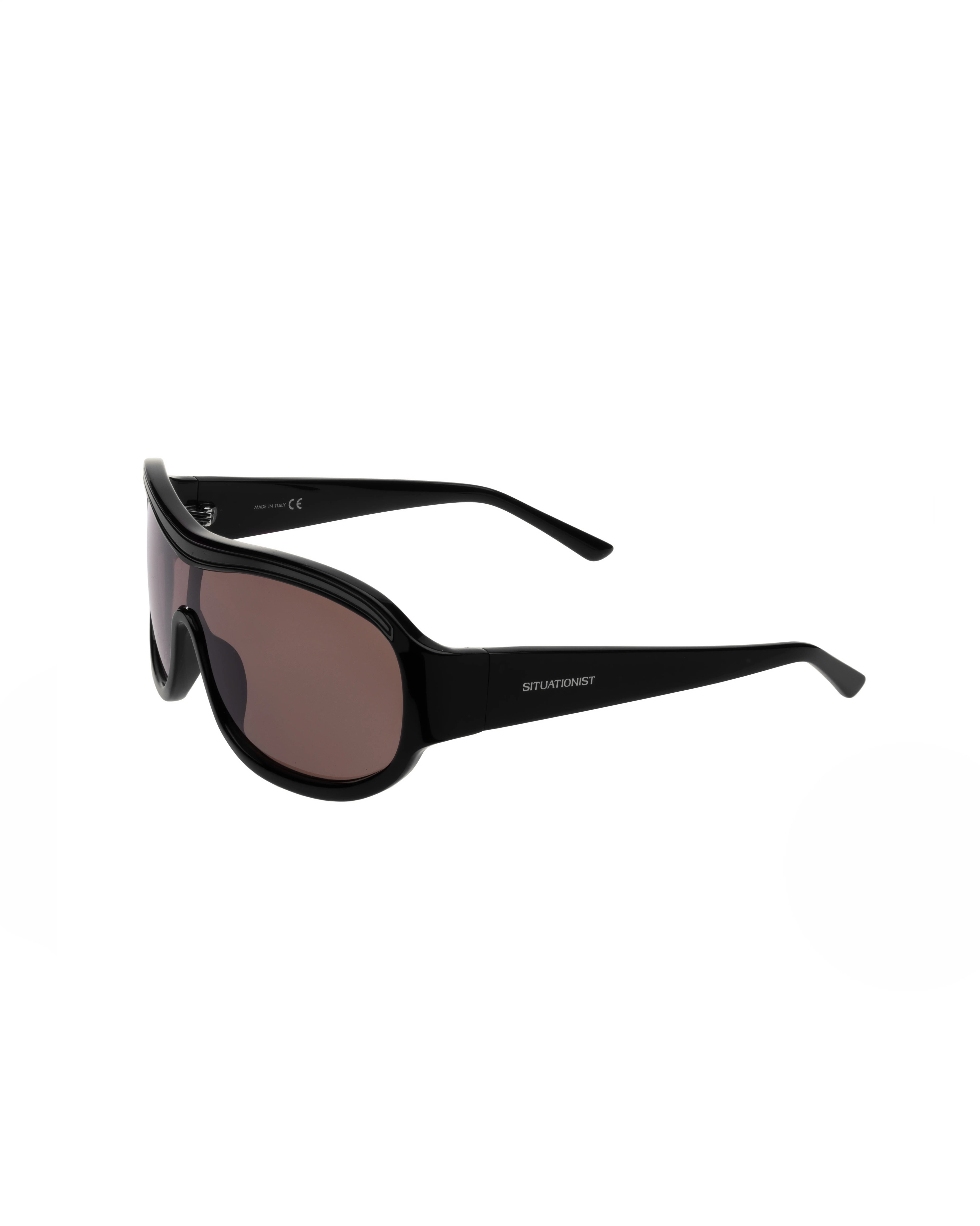 Wraparound sunglasses in brown