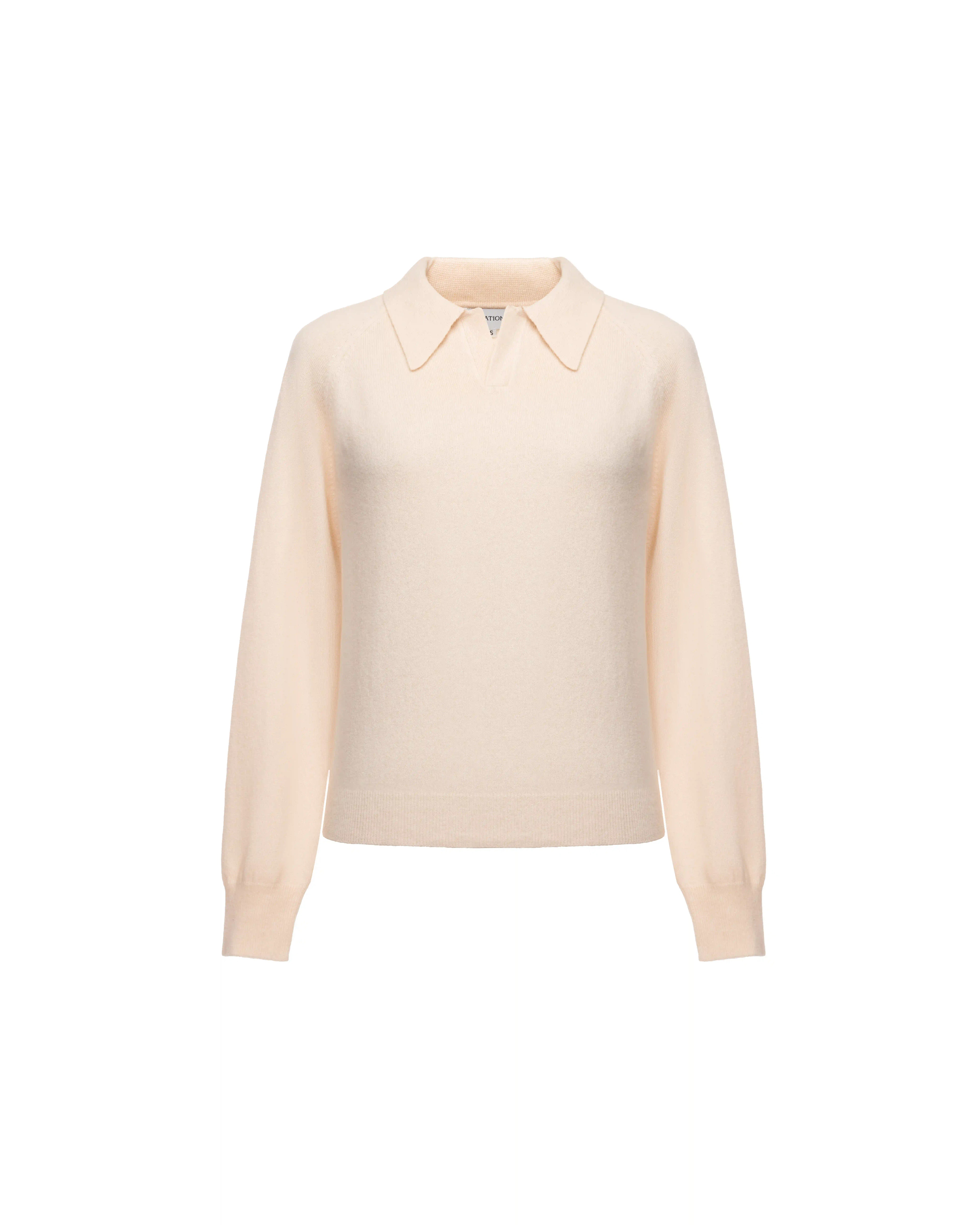 Polo neck knit in cashmere