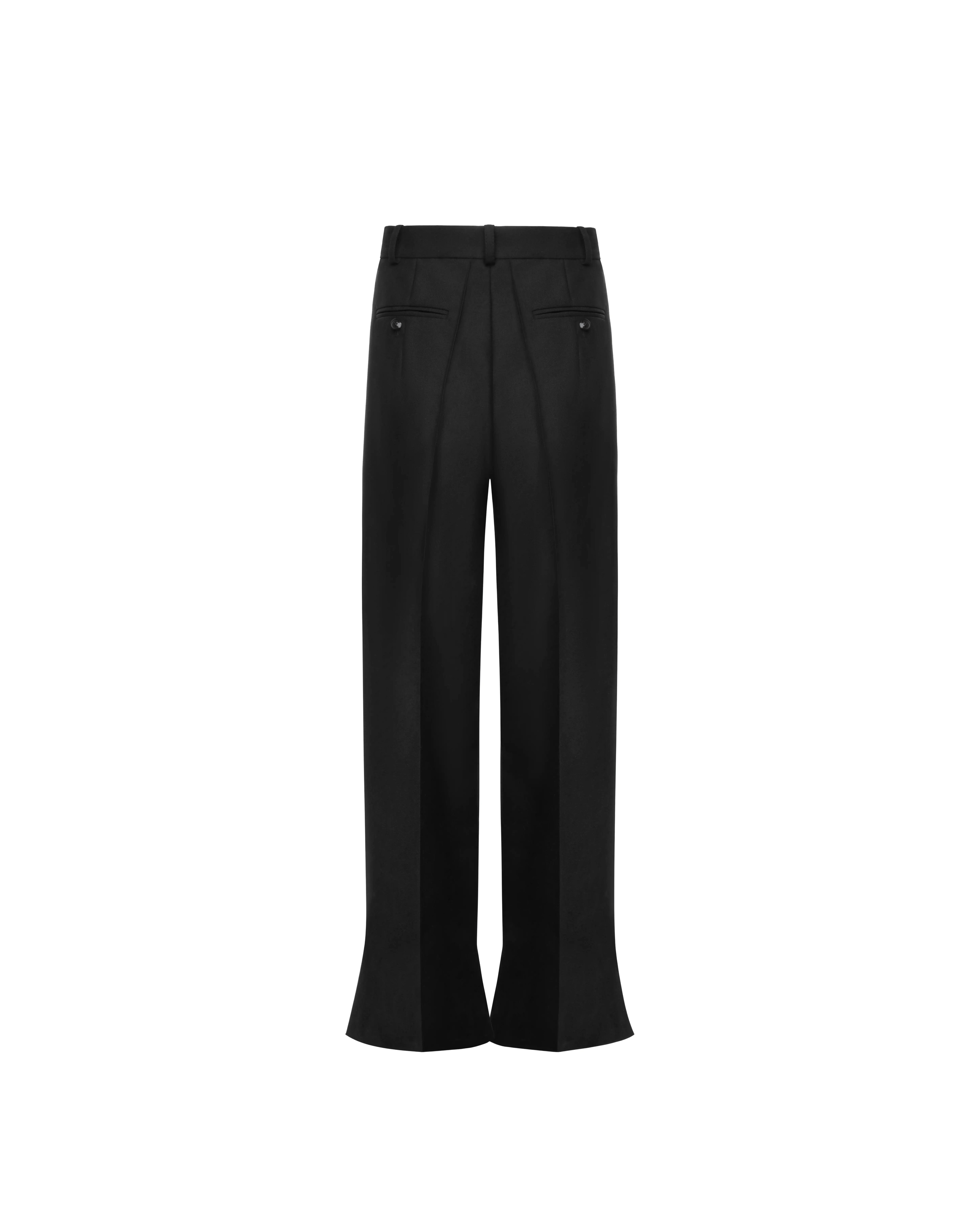 Flared pants in wool