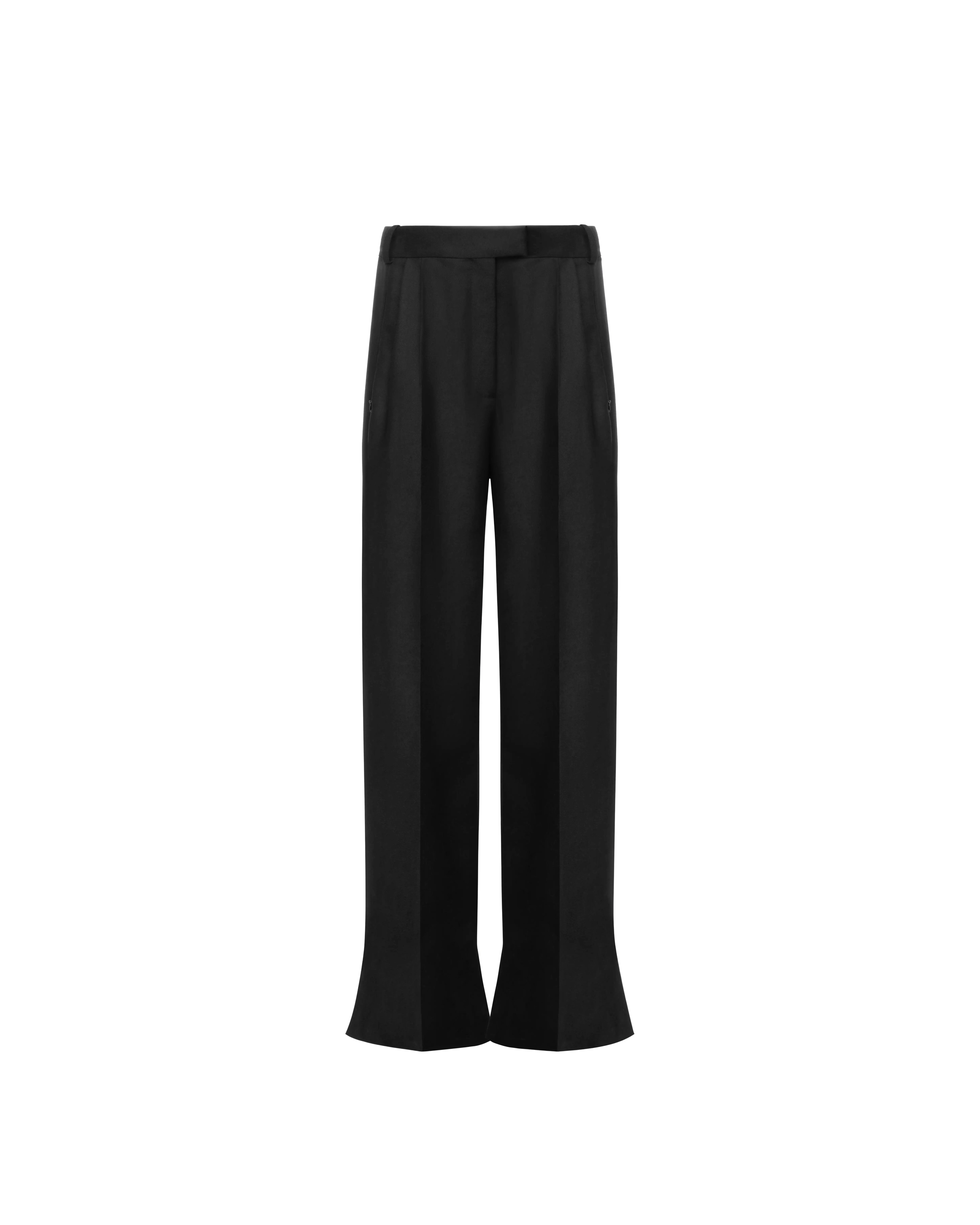 Flared pants in wool