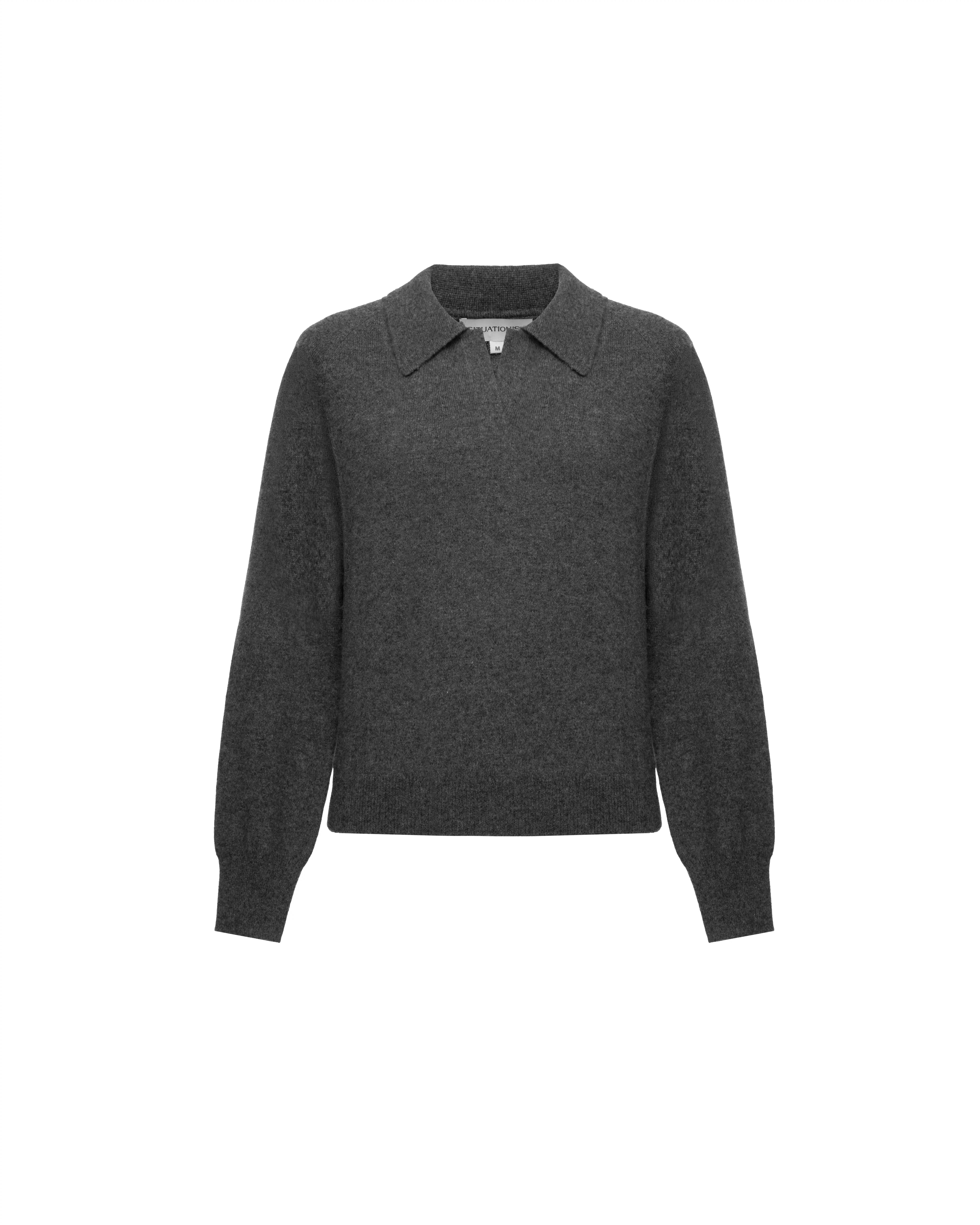 Polo neck knit in cashmere