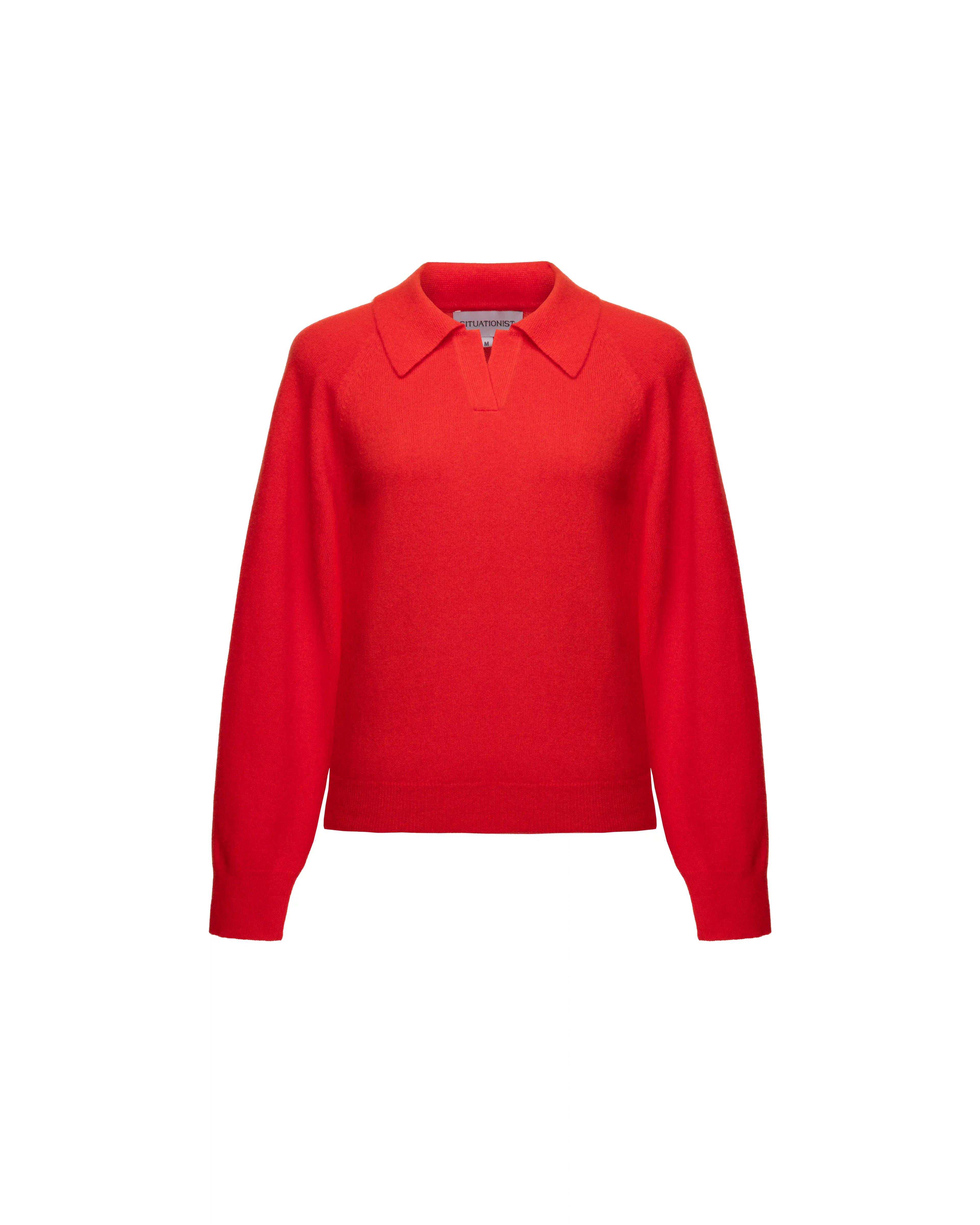 Polo neck knit in cashmere